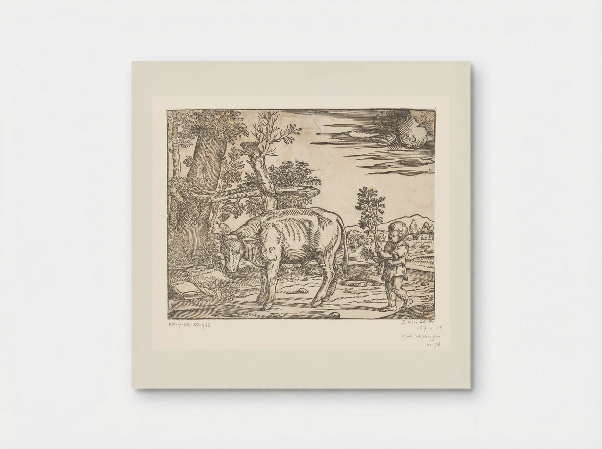 Boy with a Bull - Nicolò Boldrini - Poster