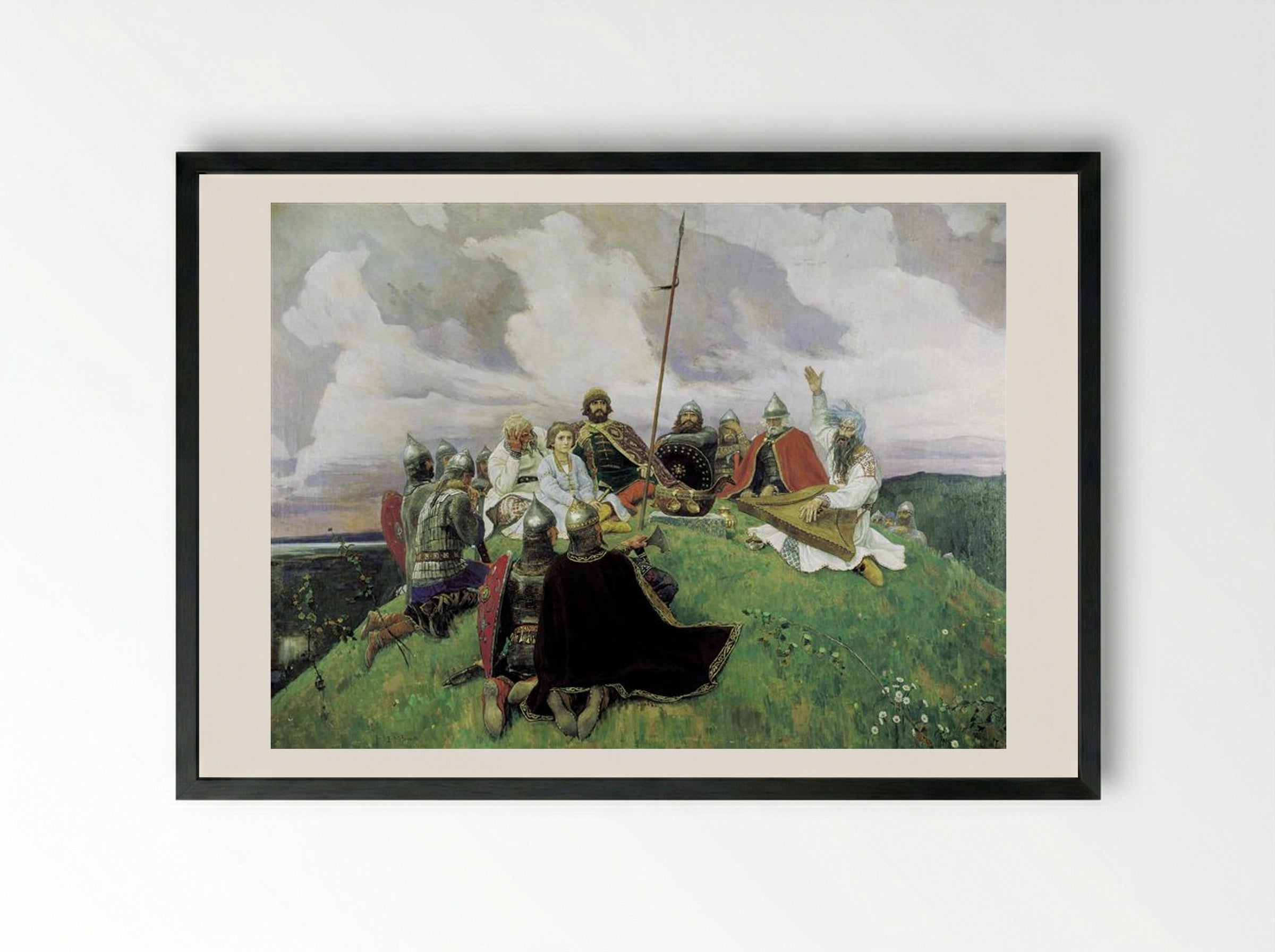 Boyan - Viktor Vasnetsov - Framed Print Black
