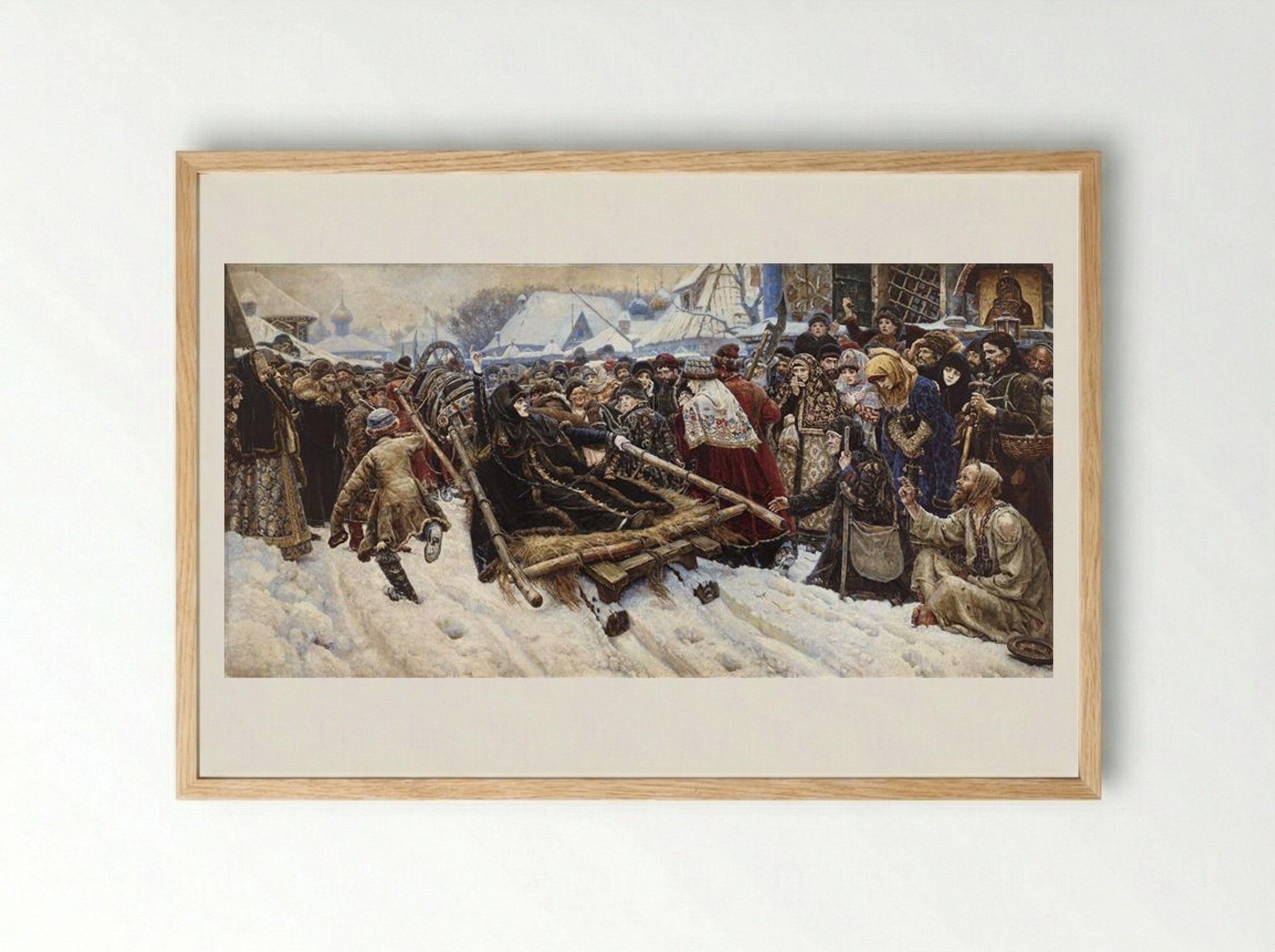 Boyarynya Morozova - Vasily Surikov - Framed Print Wood