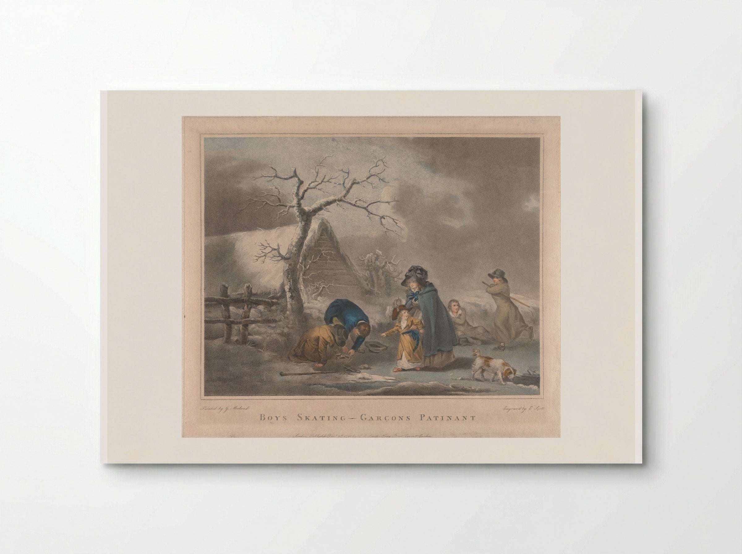 Boys Skating - George Morland - Poster