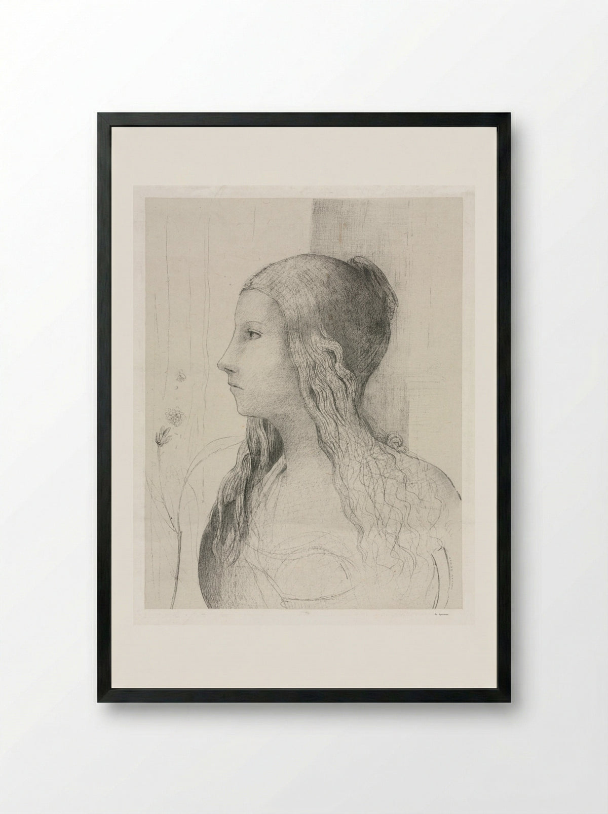 Brünnhilde - Odilon Redon - Framed Print Black