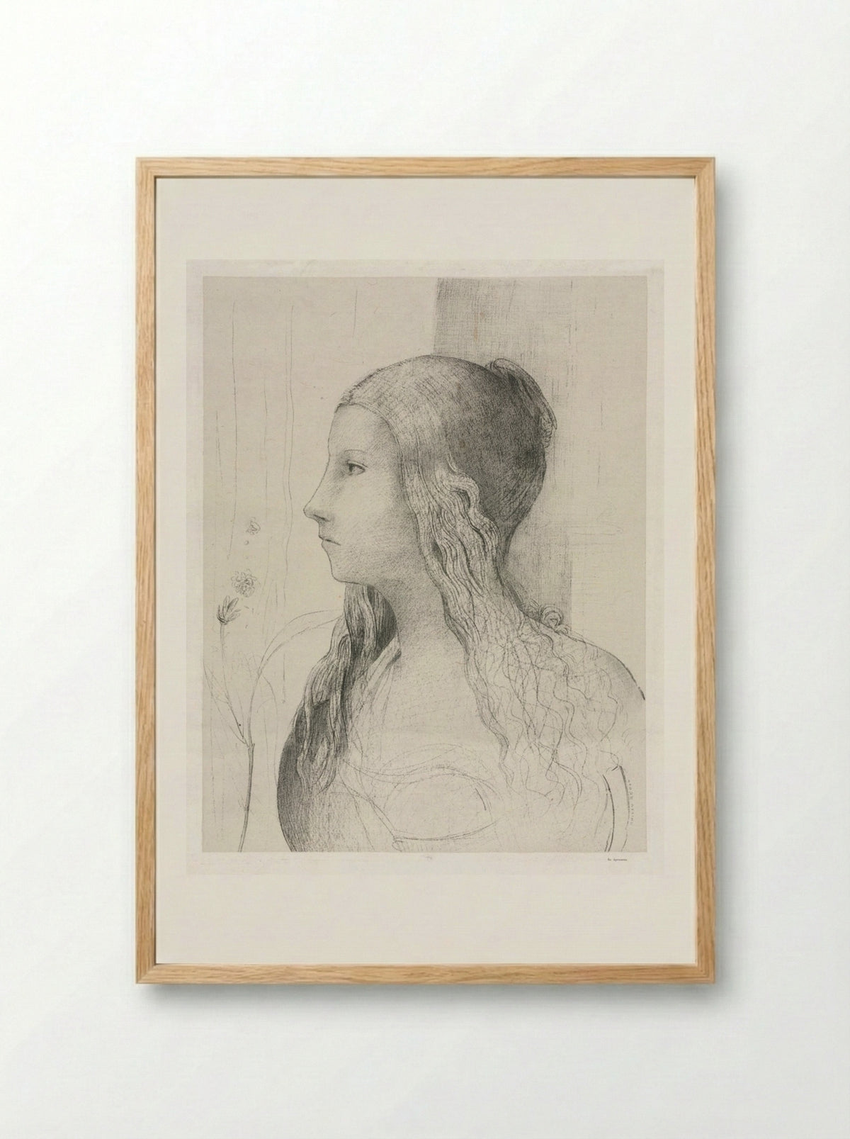 Brünnhilde - Odilon Redon - Framed Print Wood