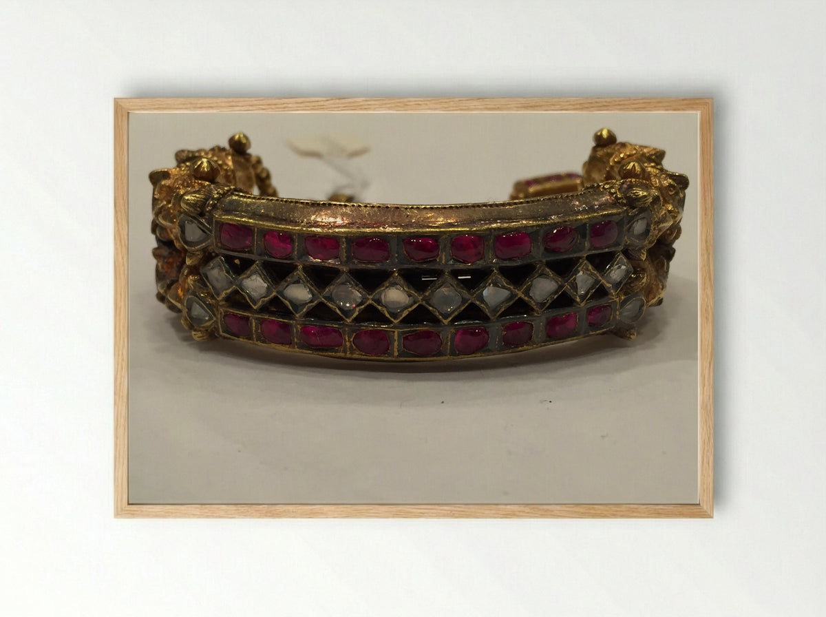 Bracelet with Lion Hinges - Fine Art Print - Framed Print Wood