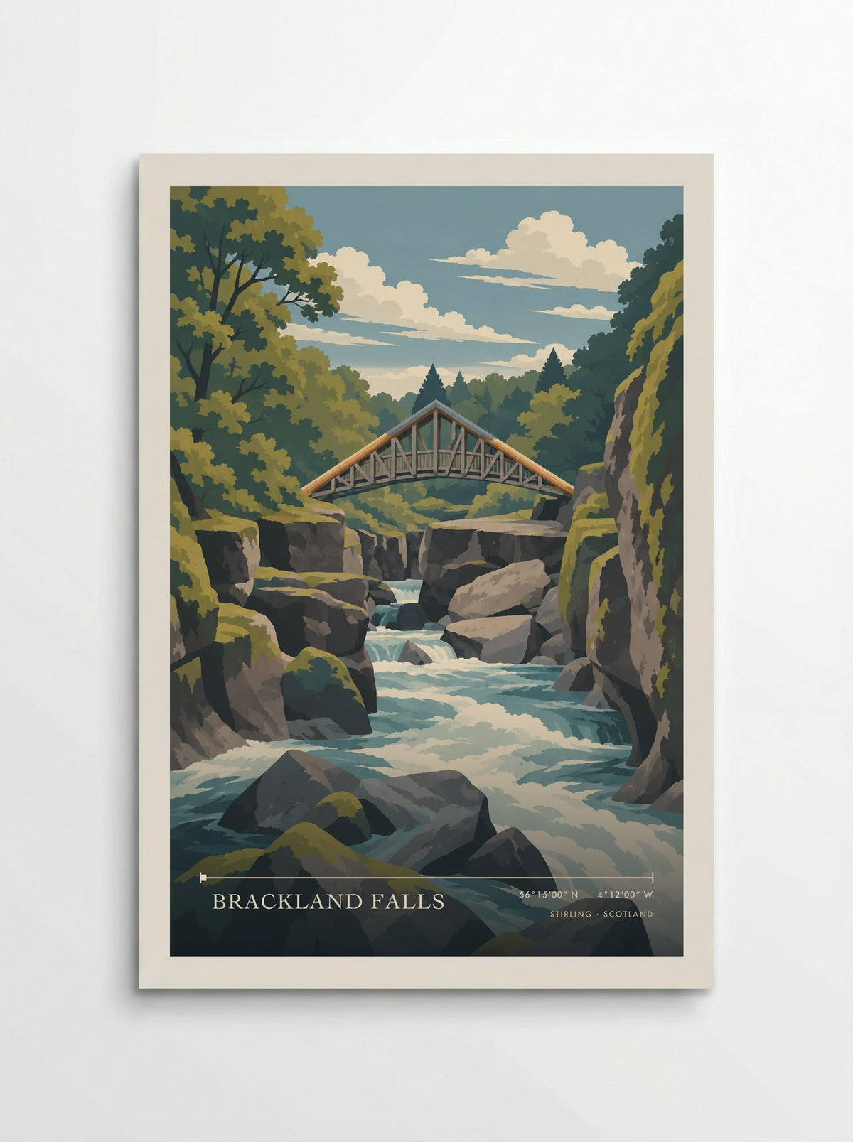 Brackland Falls, Stirling | Travel Poster - Poster