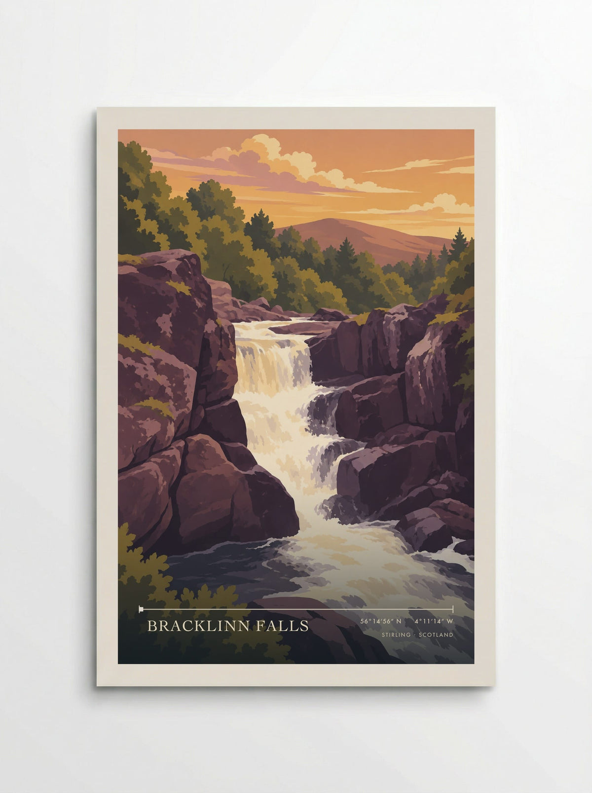 Bracklinn Falls, Stirling | Travel Poster - Poster