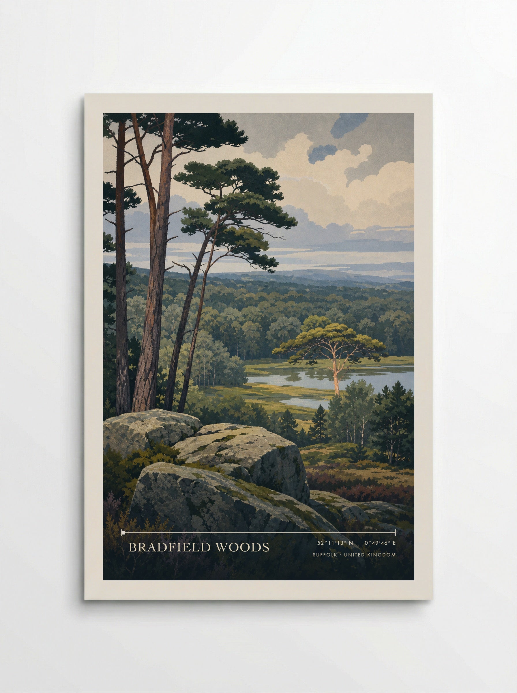 Bradfield Woods Suffolk United Kingdom Travel Poster - Poster