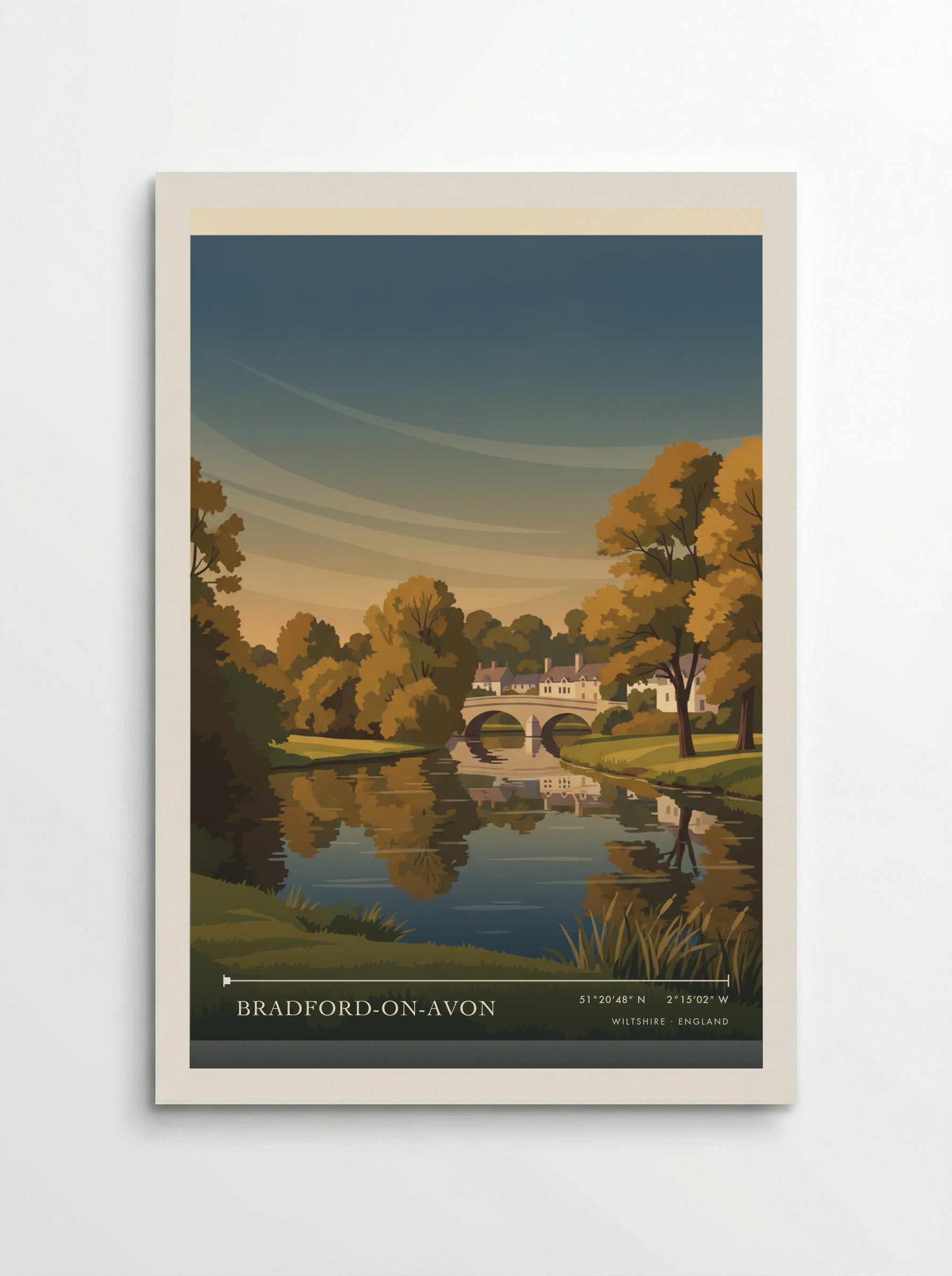 Bradford-on-Avon Wiltshire England Travel Poster - Poster