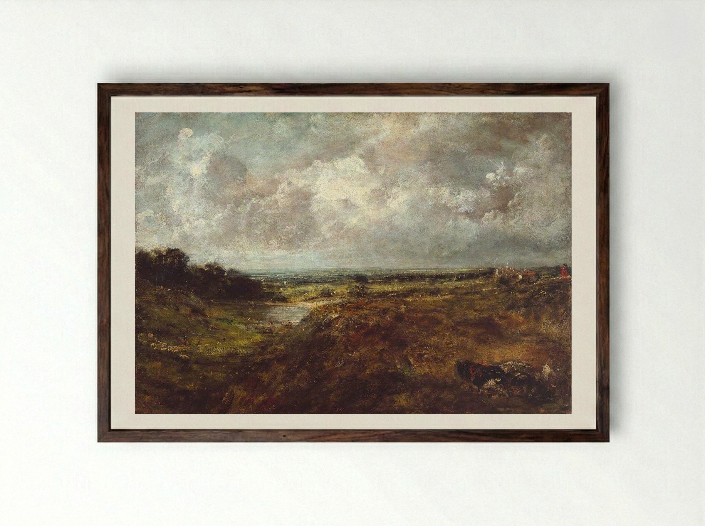 Branch Hill Pond, Hampstead - John Constable - Framed Print Dark Wood