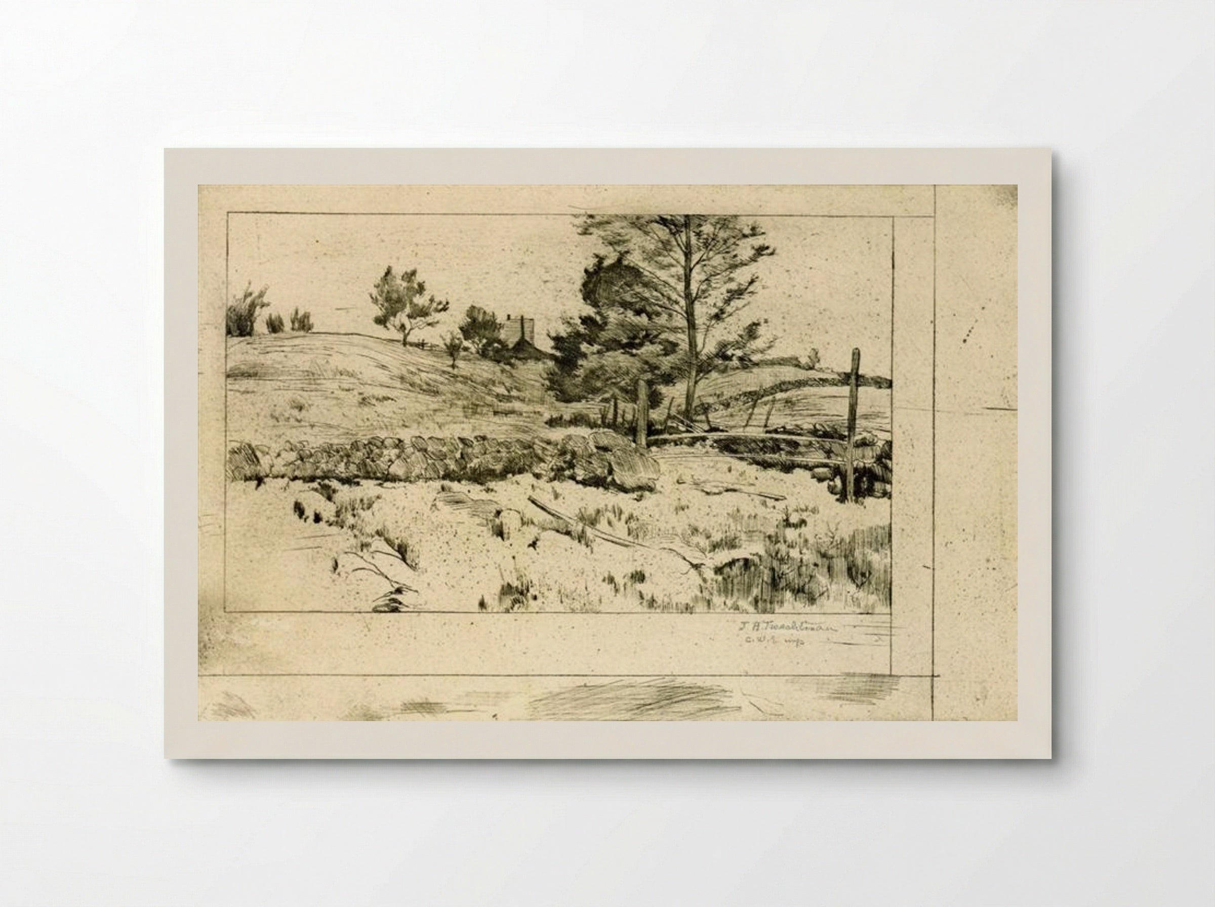 Branchville Fields - John Henry Twachtman - Poster
