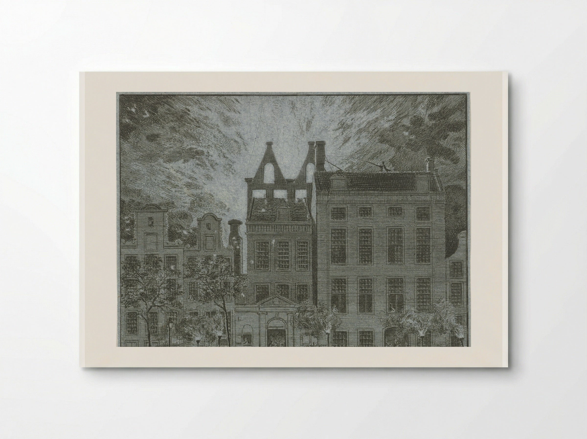 Brand van de schouwburg aan de Keizersgracht te Amsterdam - Cornelis van Noorde - Poster