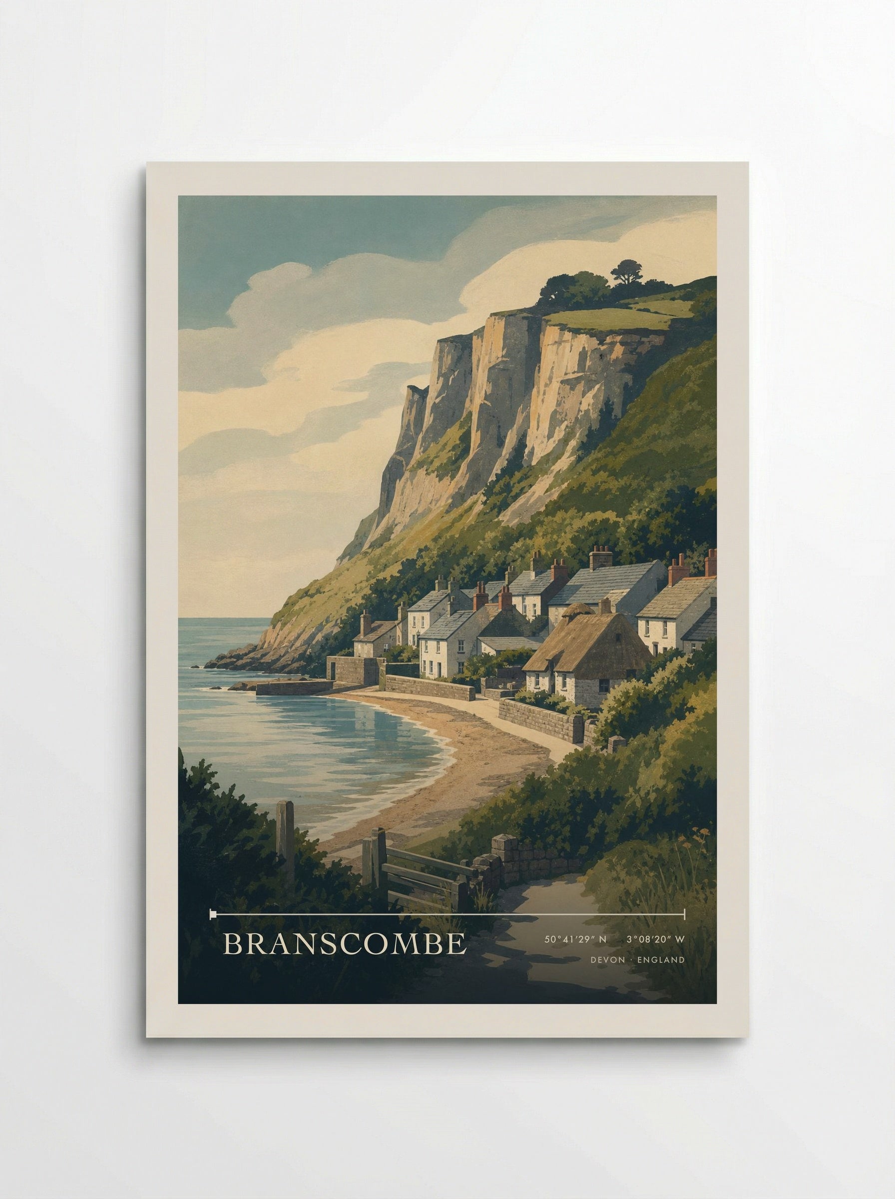 Branscombe Devon England Travel Poster - Poster