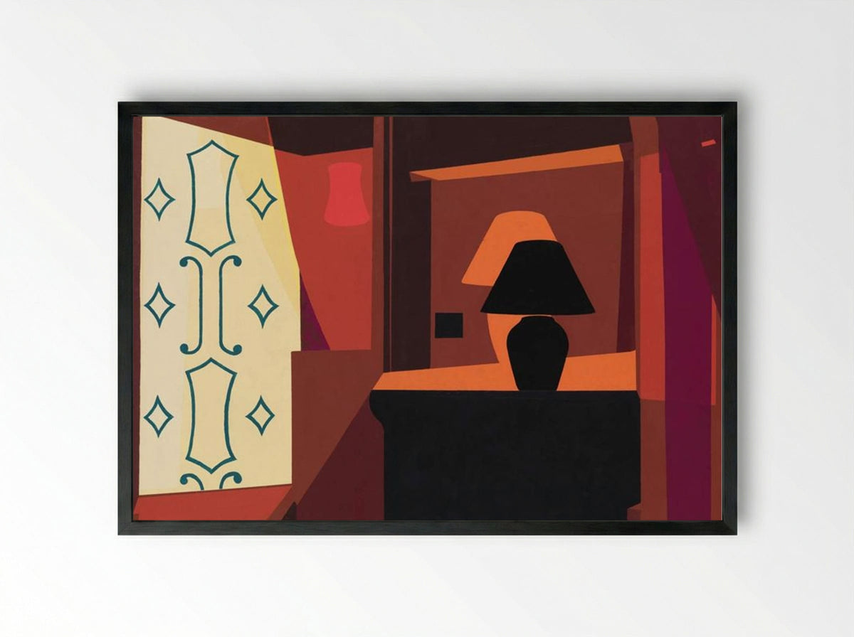 Braque Curtain - Patrick Caulfield - Framed Print Black