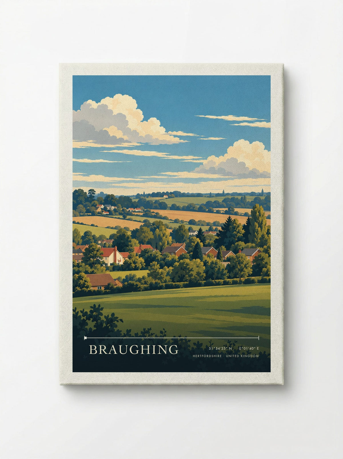 Braughing, Hertfordshire | Travel Poster - Canvas