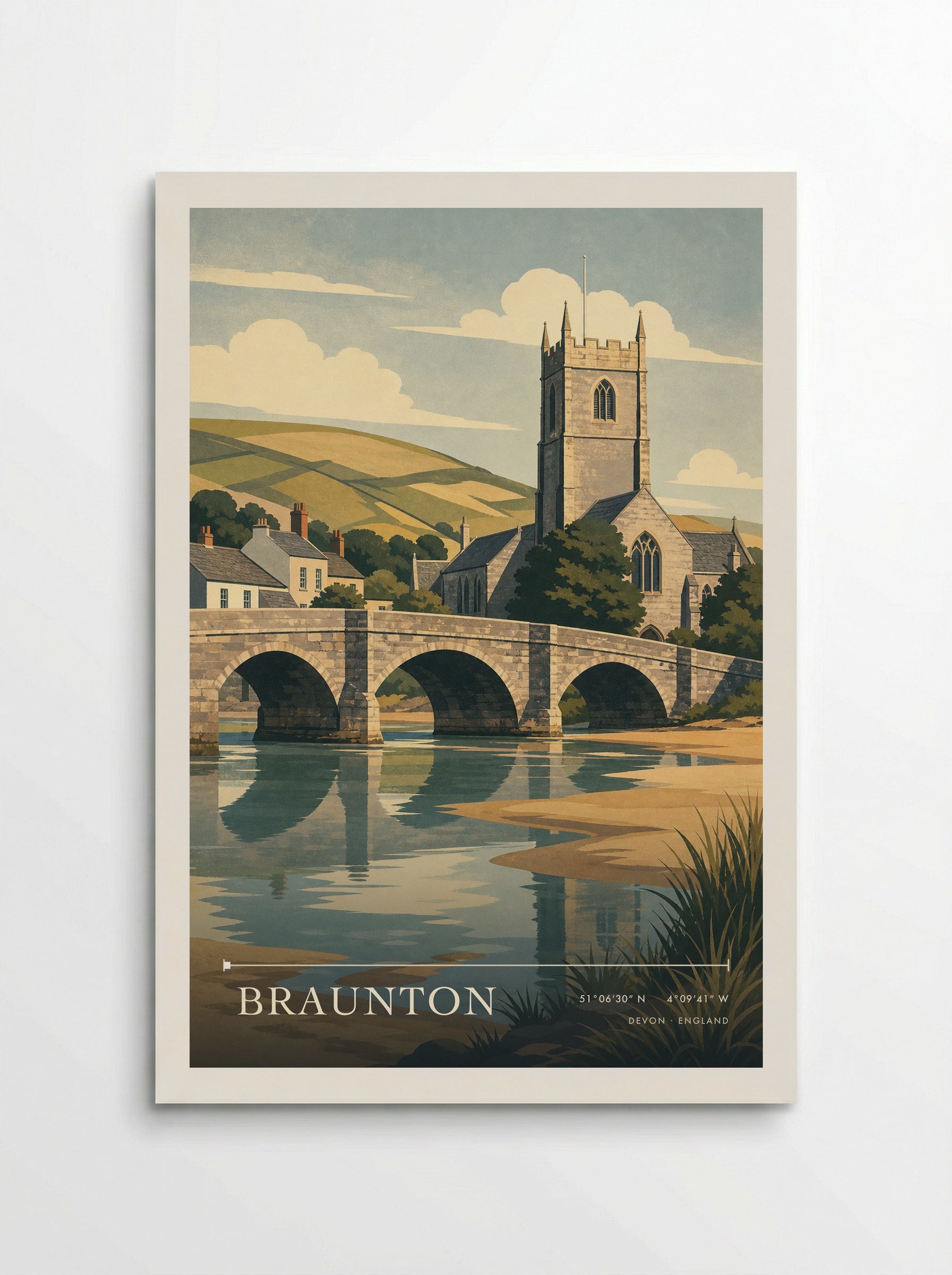 Braunton Devon England Travel Poster - Poster