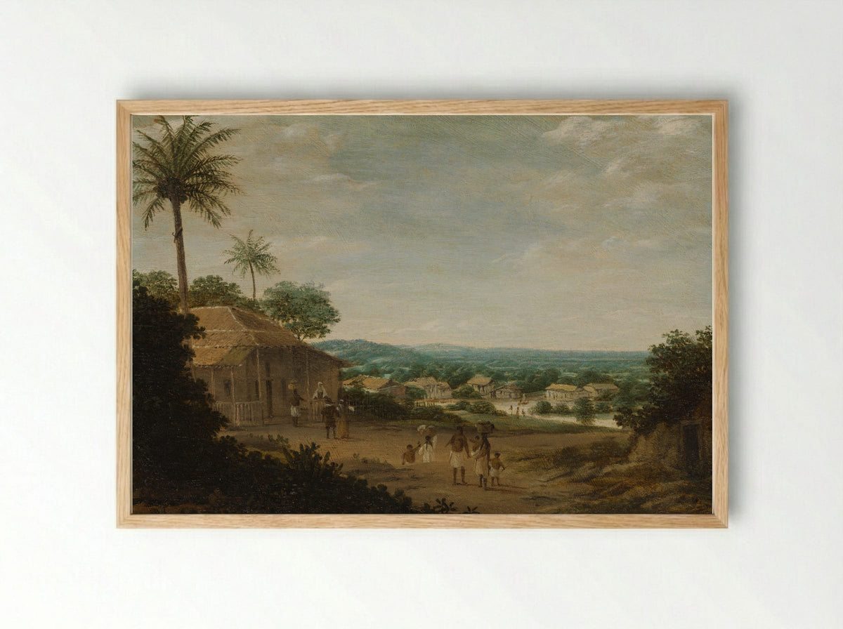 Braziliaans dorp - Frans Jansz. Post - Framed Print Wood