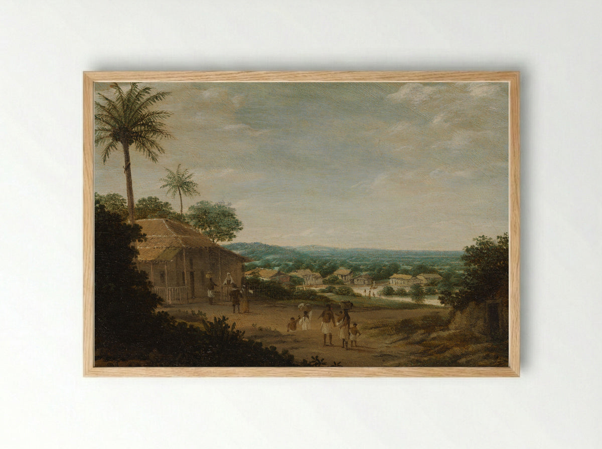 Braziliaans dorp - Frans Jansz. Post - Framed Print Wood