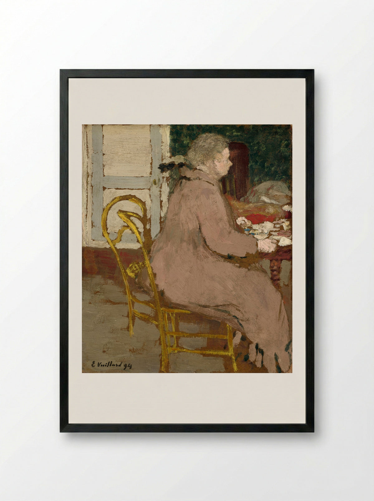 Breakfast - Édouard Vuillard - Framed Print Black