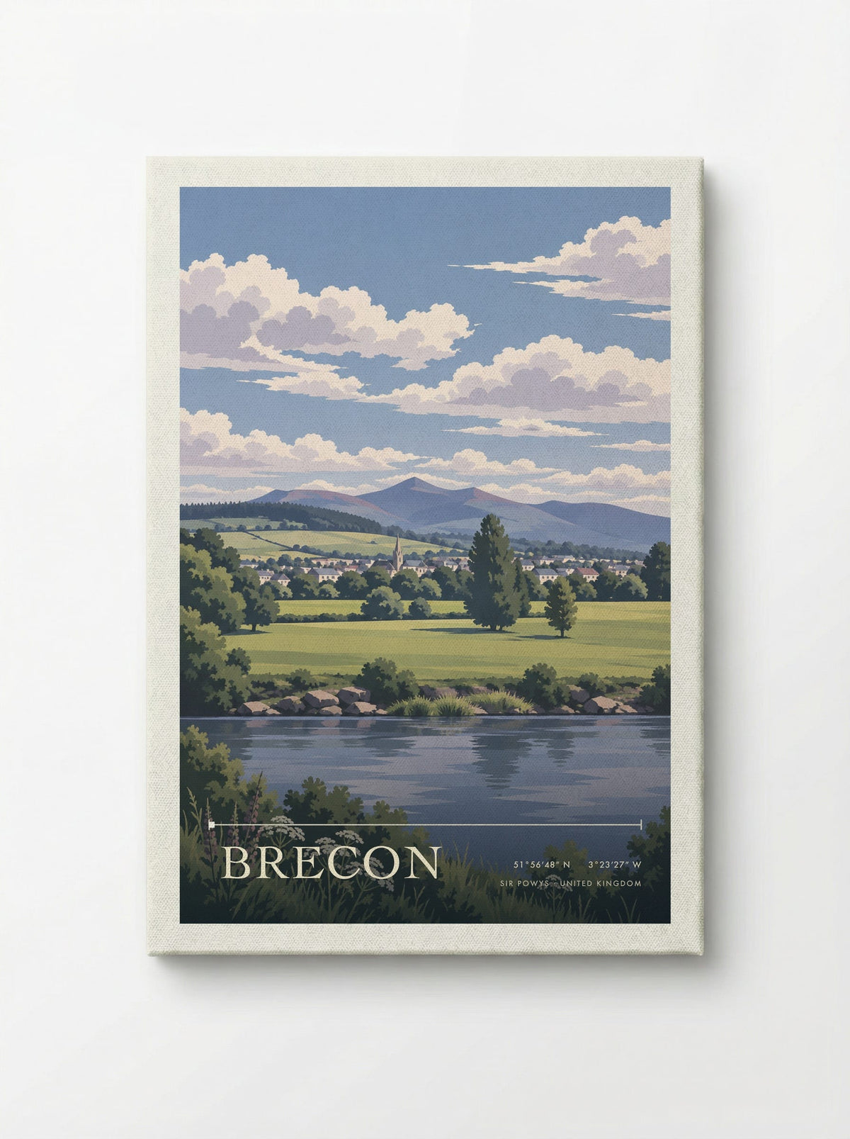 Brecon, Sir Powys | Travel Poster - Canvas