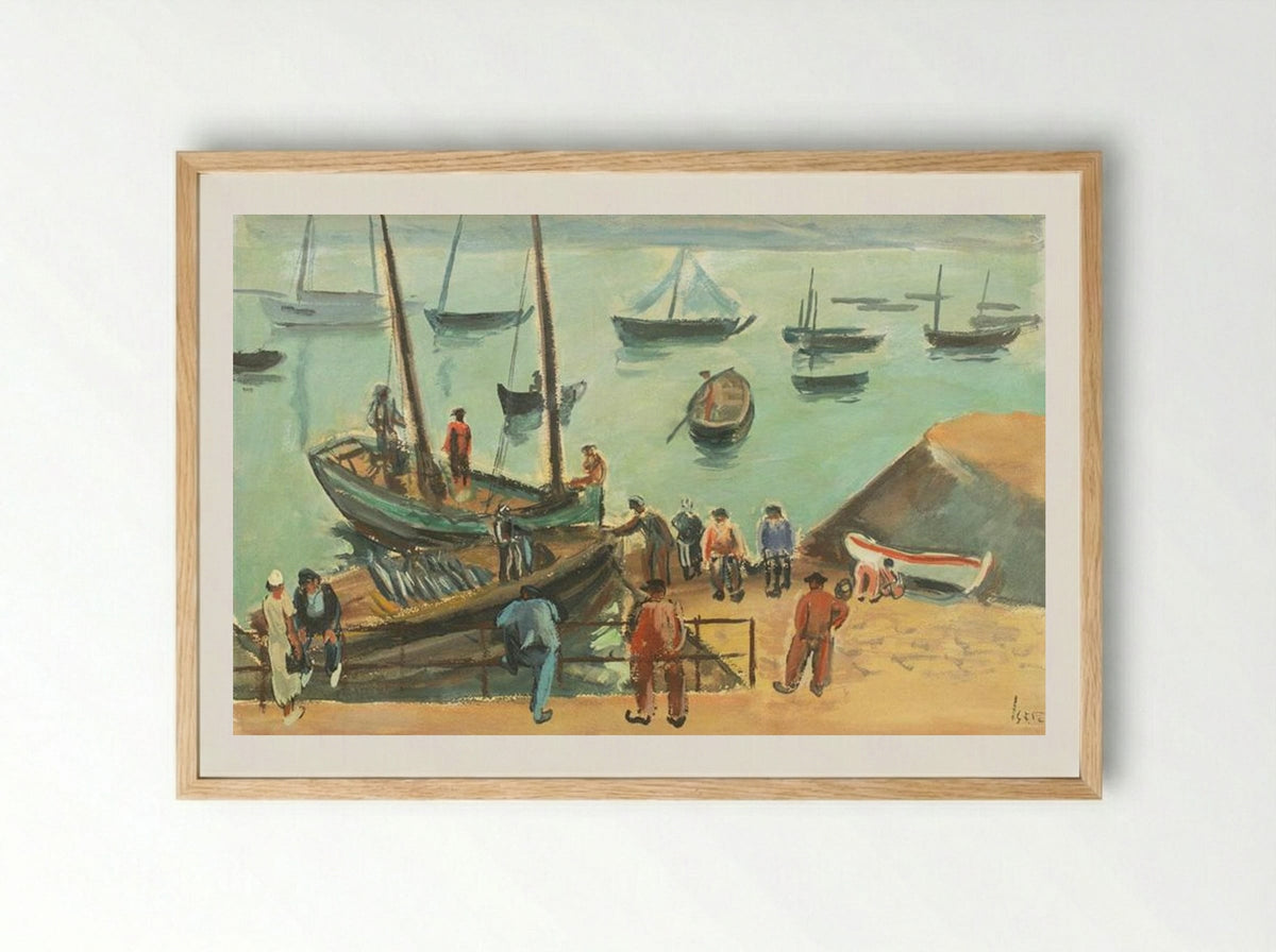 Bretania Port - Iosif Iser - Framed Print Wood