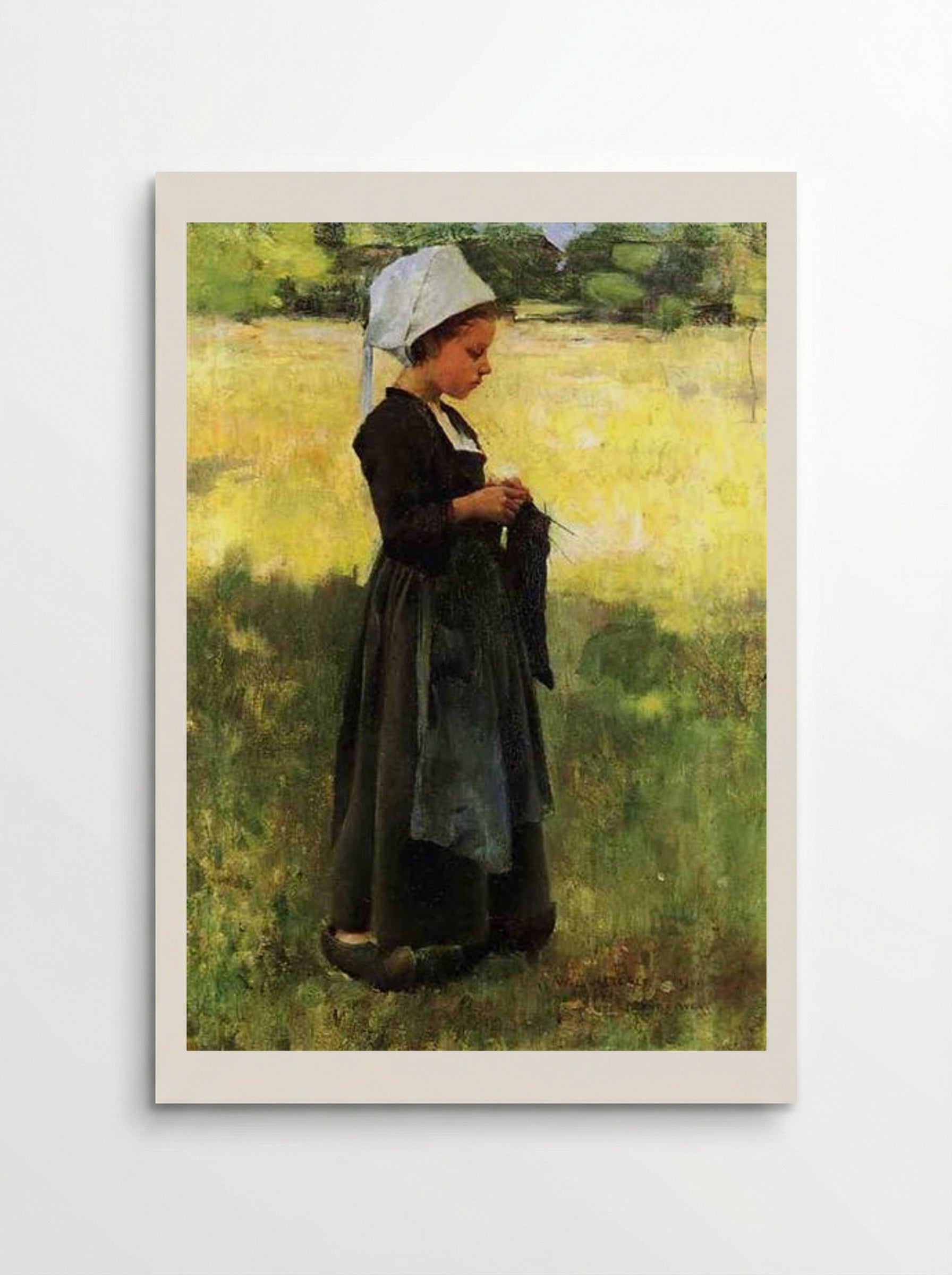 Breton Girl - Willard Metcalf - Poster