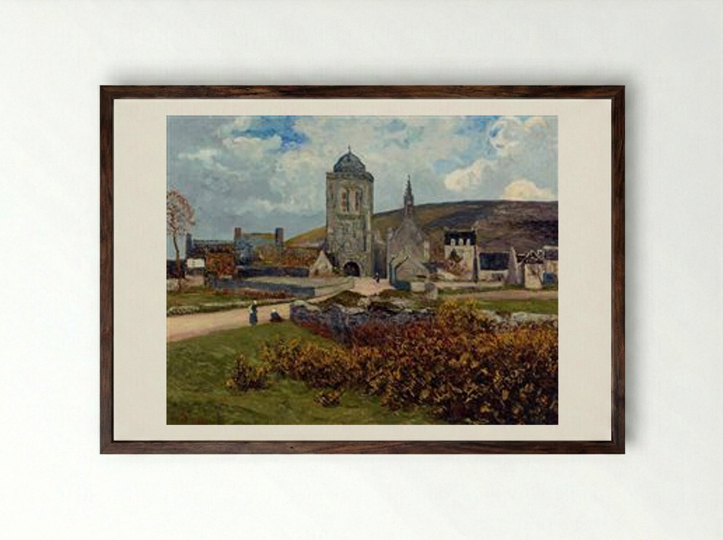 Breton Landscape - Maxime Maufra - Framed Print Dark Wood