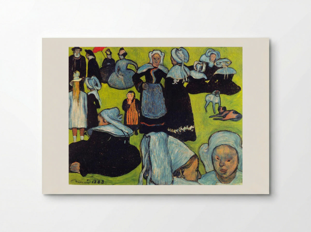 Breton Women in the Meadow - Émile Bernard - Poster