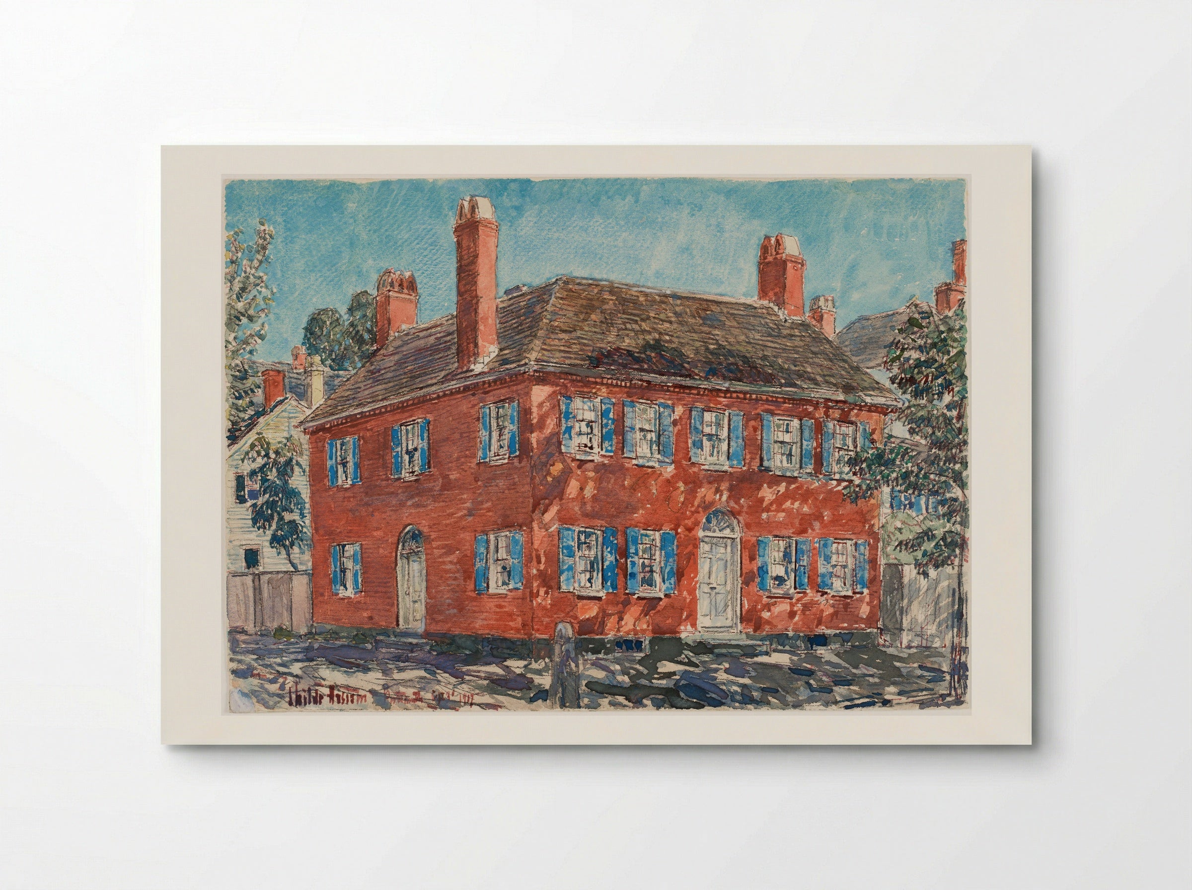Brick Mansion, Portsmouth, New Hampshire - Childe Hassam - Poster