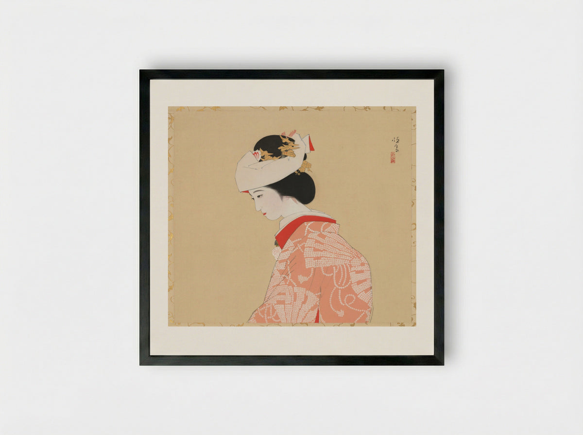 Bride - Kitano Tsunetomi - Framed Print Black