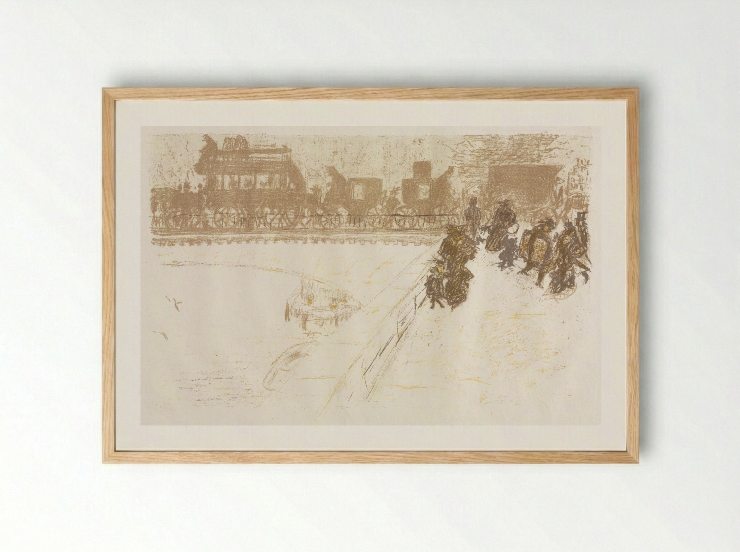 Bridge (Le Pont) - Pierre Bonnard - Framed Print Wood