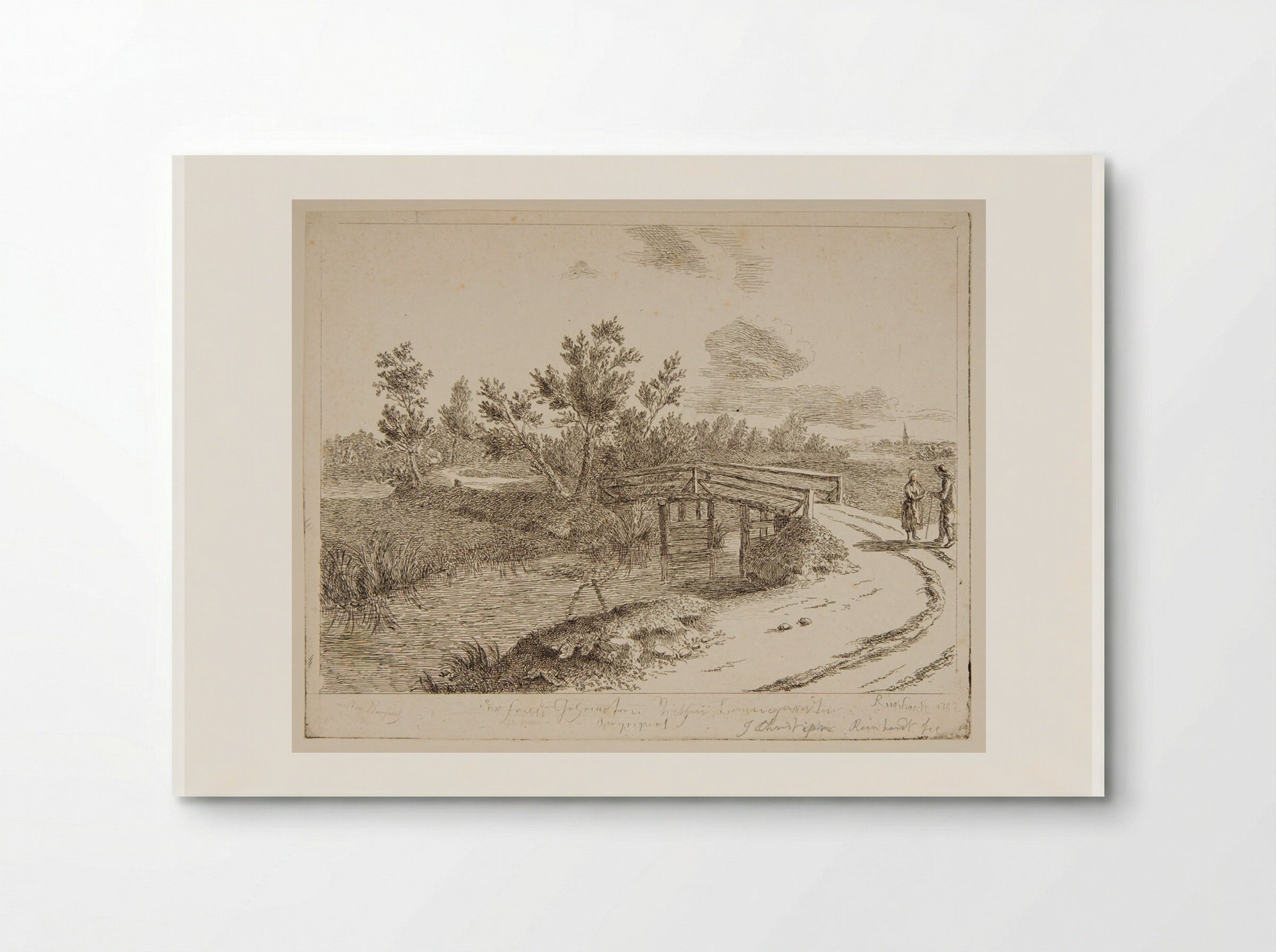 Bridge over a Stream - Johann Christian Reinhart - Poster
