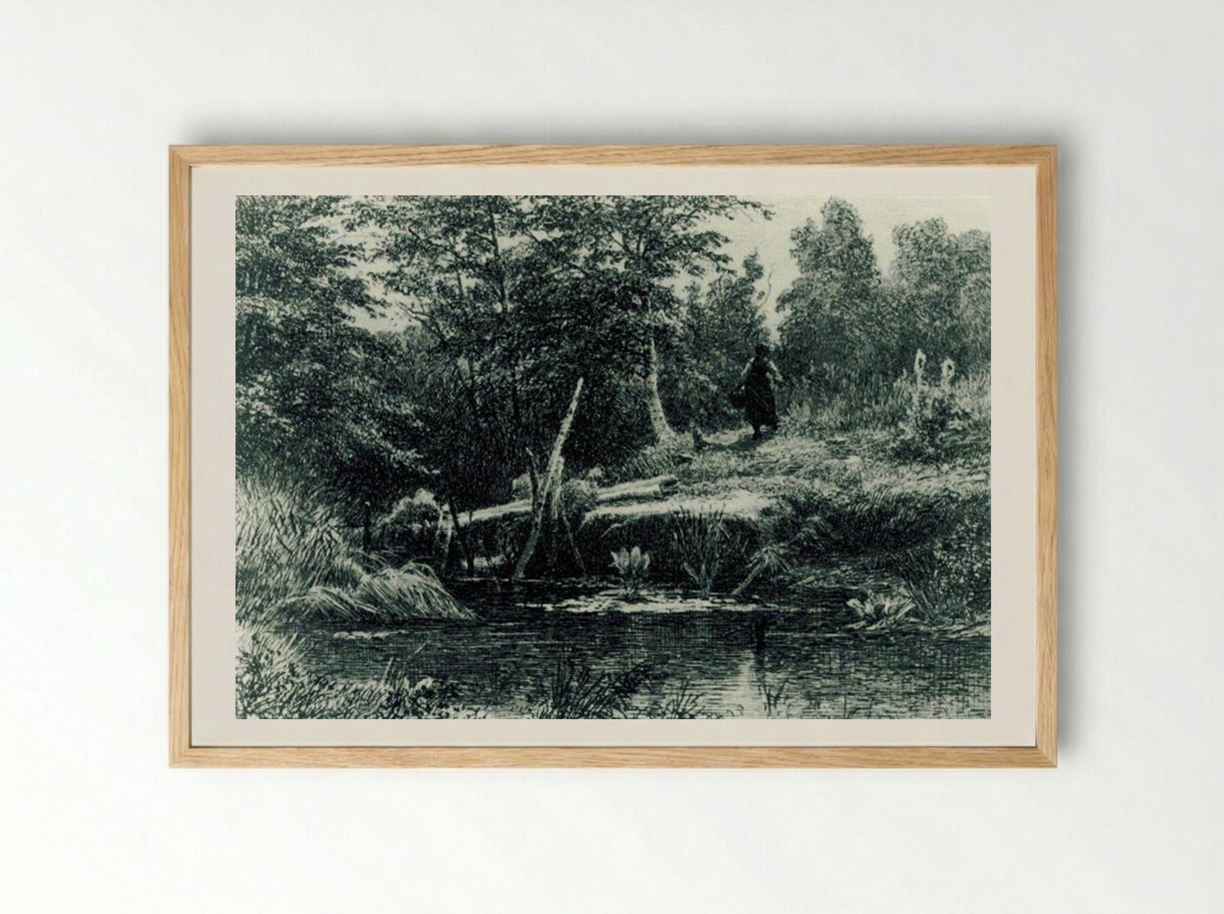 Bridge - Ivan Shishkin - Framed Print Wood
