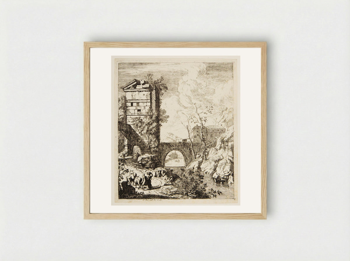 Bridge - Albert Meyeringh - Framed Print Wood