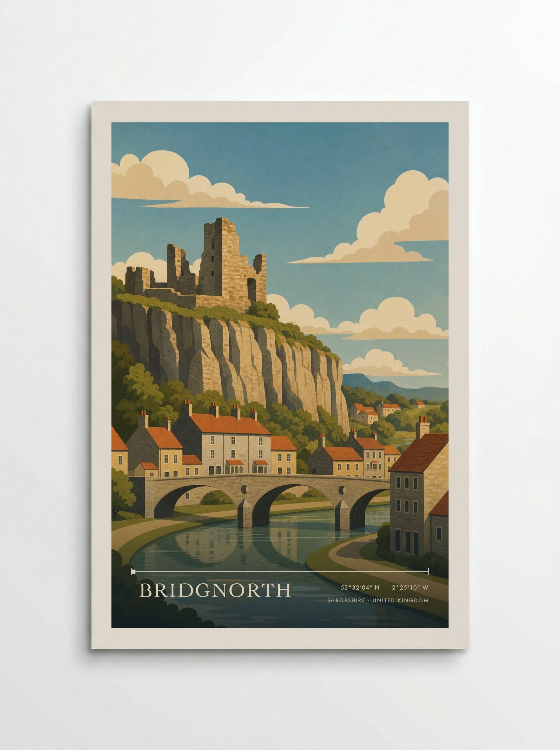Bridgnorth Shropshire United Kingdom Travel Poster - Poster