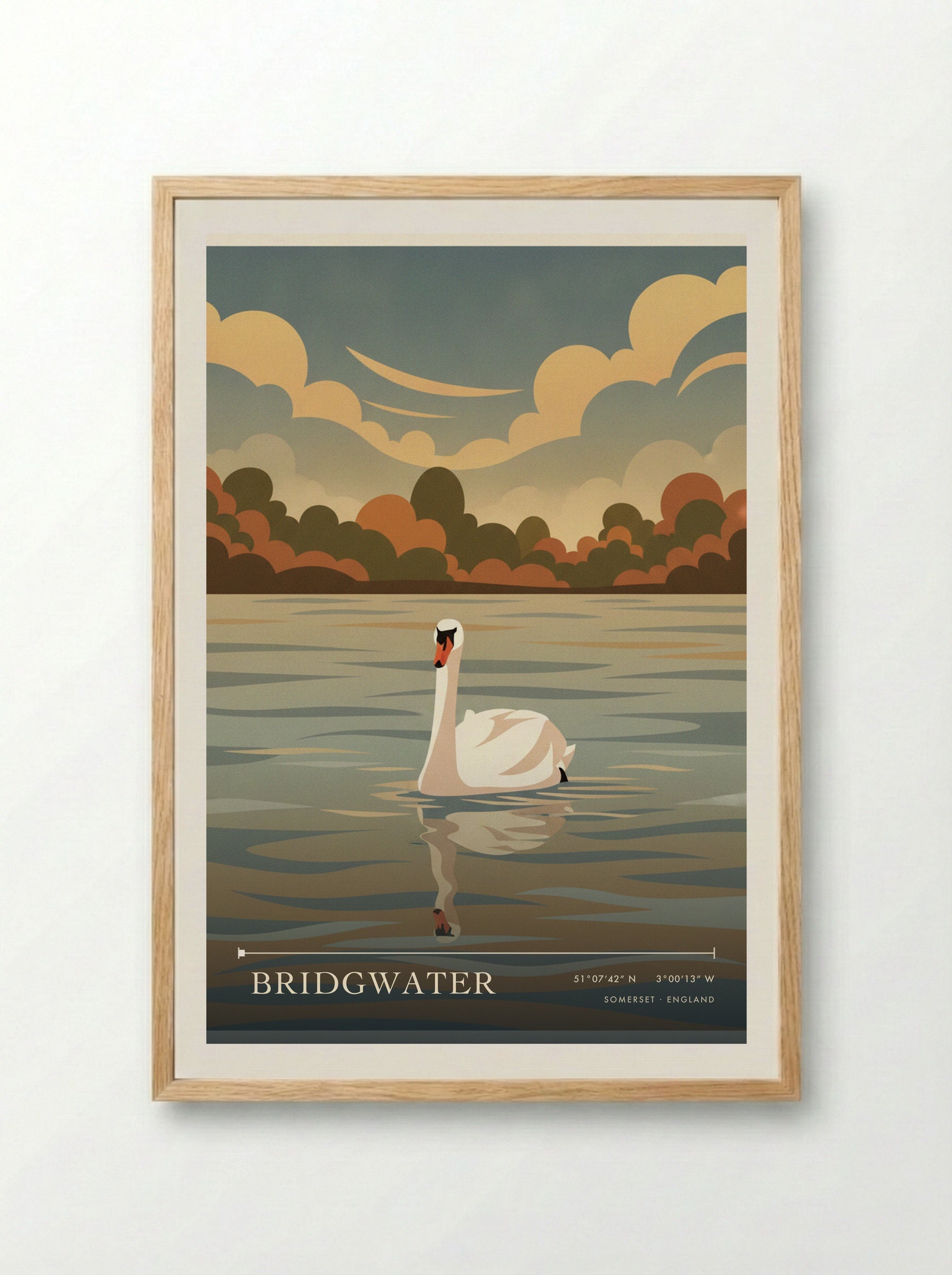 Bridgwater Somerset England Travel Poster - Framed Print Wood
