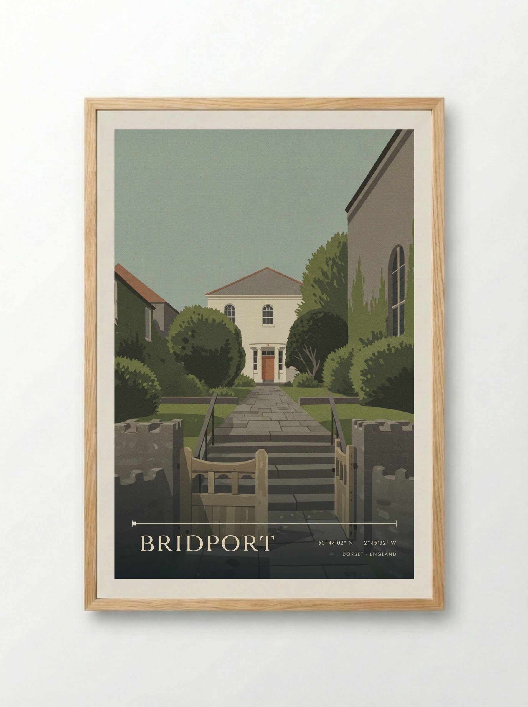 Bridport Dorset England Travel Poster - Framed Print Wood