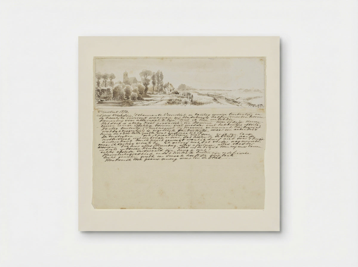 Brief met gezicht te Veenvliet - Pieter van Loon - Poster