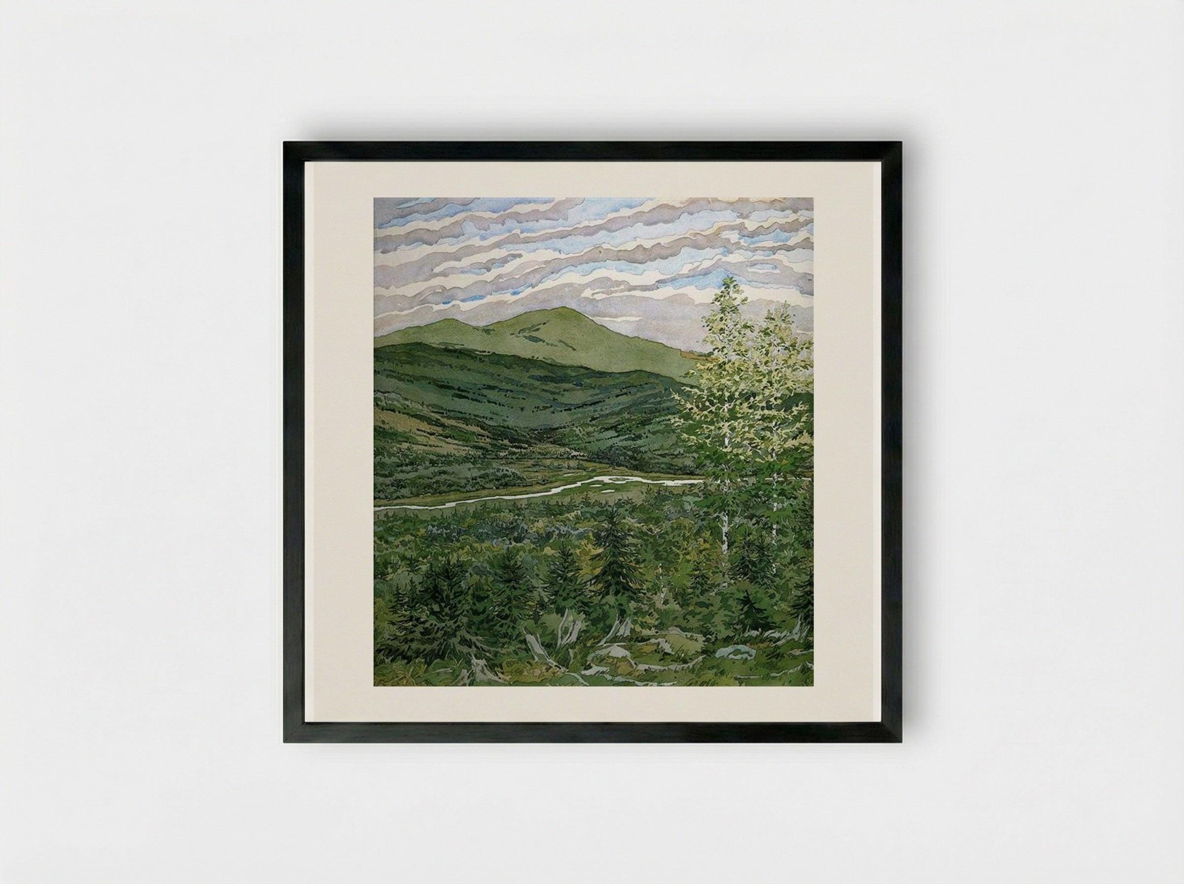 Briggs Meadow - Neil Welliver - Framed Print Black