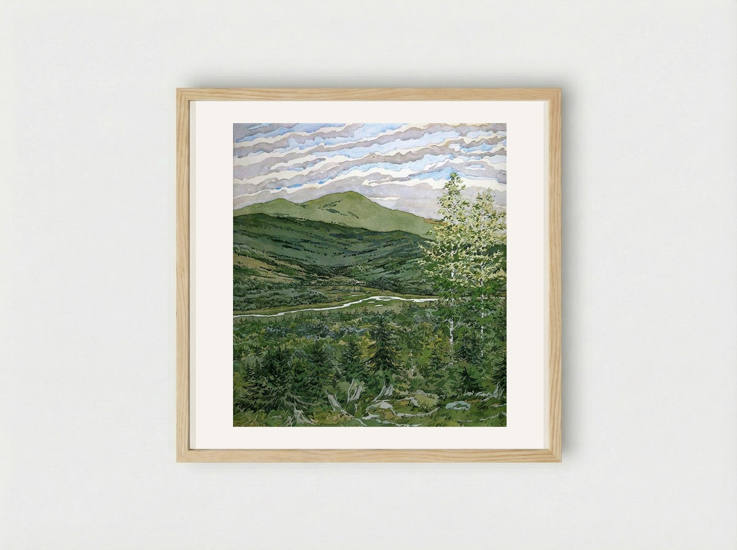 Briggs Meadow - Neil Welliver - Framed Print Wood