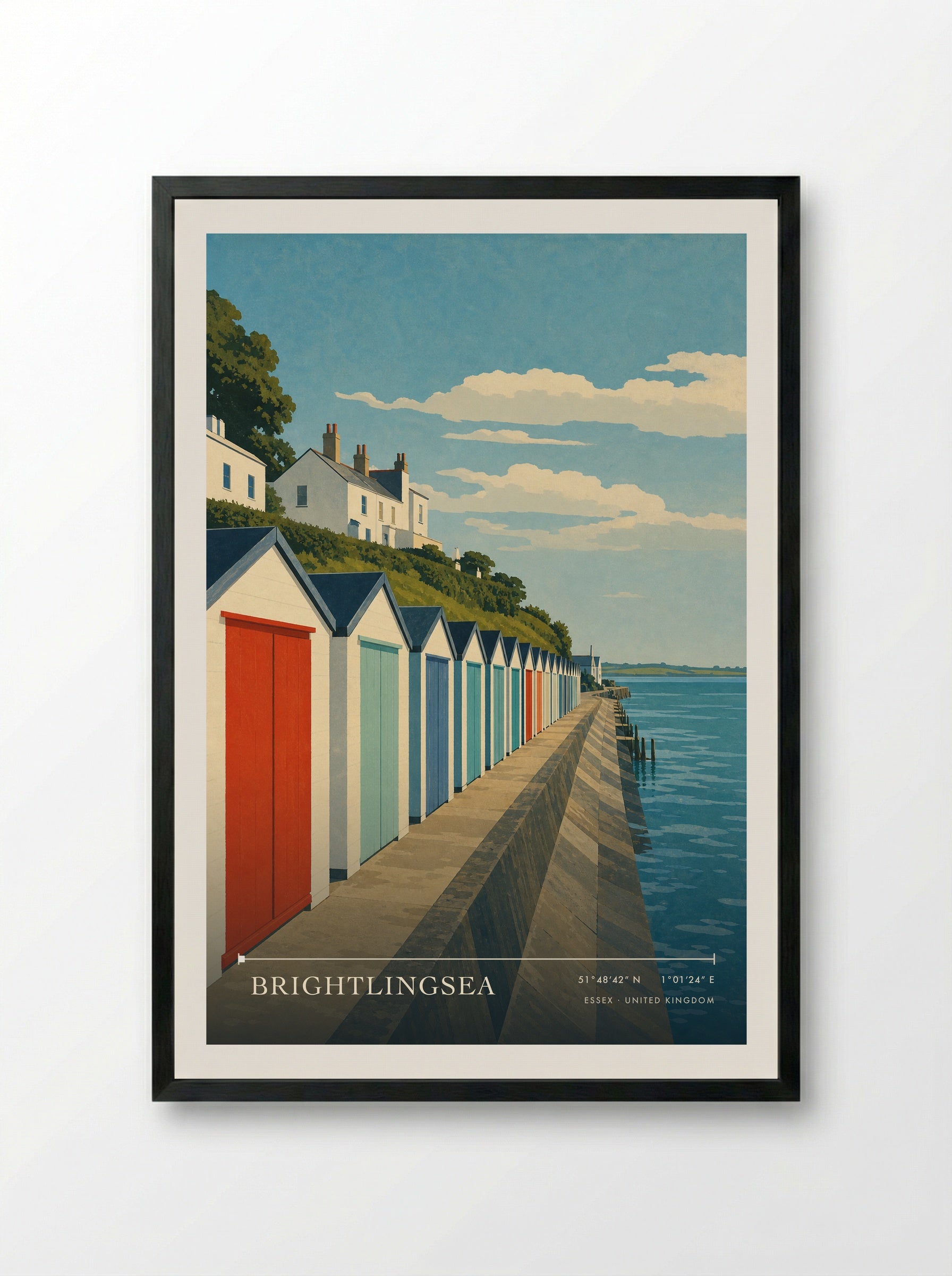 Brightlingsea Essex United Kingdom Travel Poster - Framed Print Black