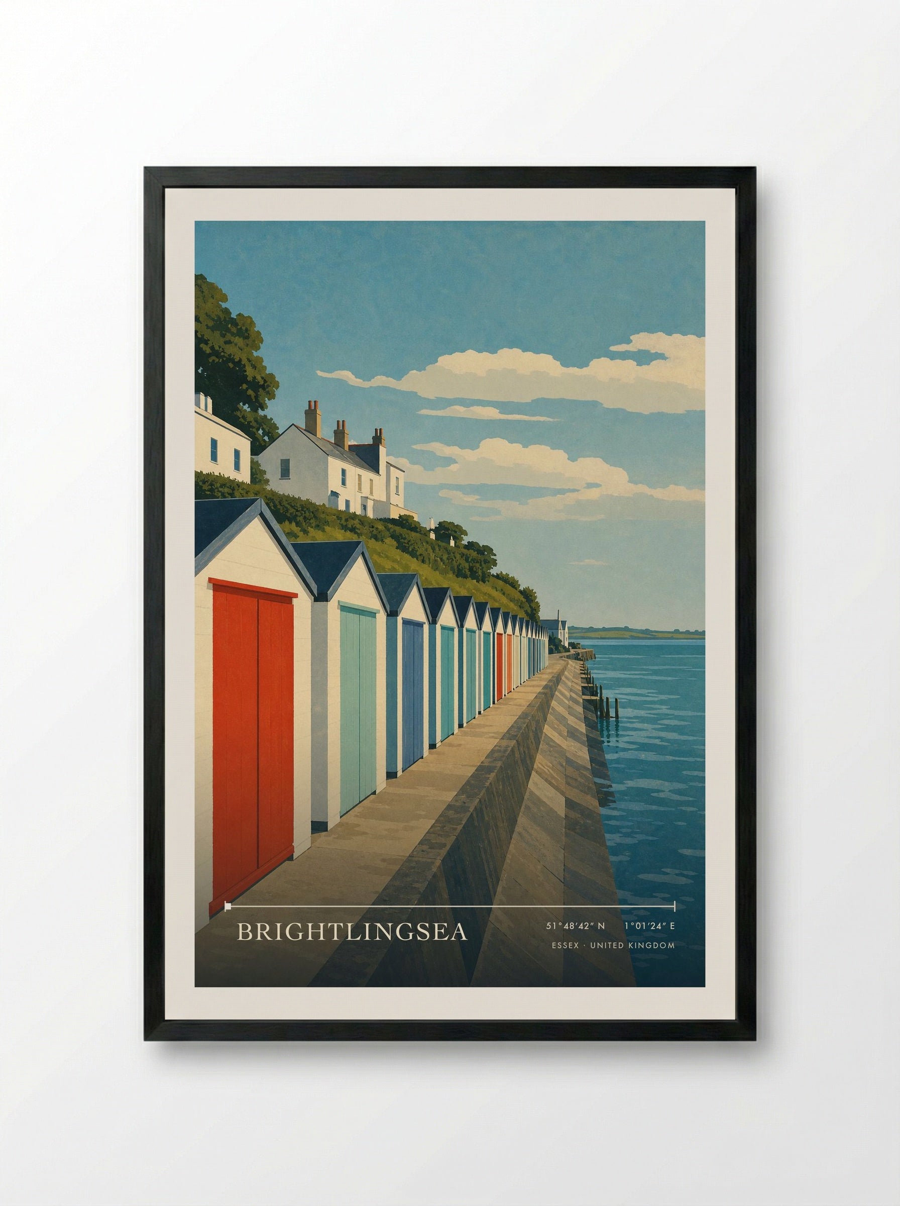 Brightlingsea Essex United Kingdom Travel Poster - Framed Print Black