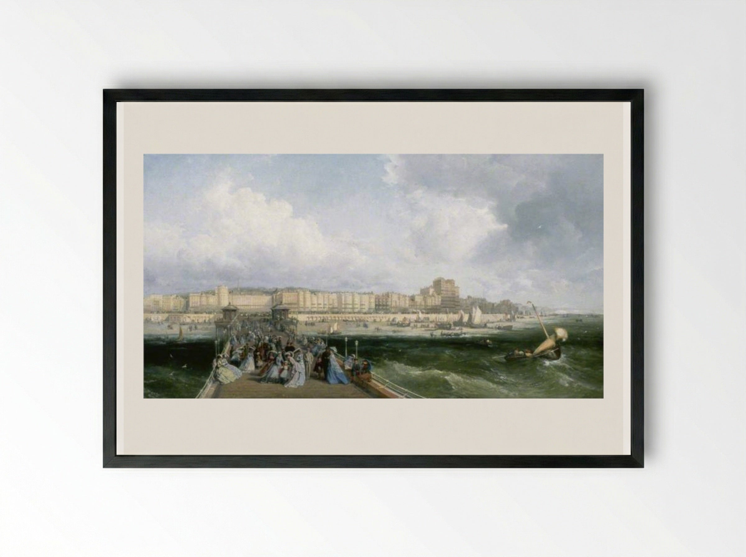 Brighton, East Sussex, from the West Pier - James Webb - Framed Print Black