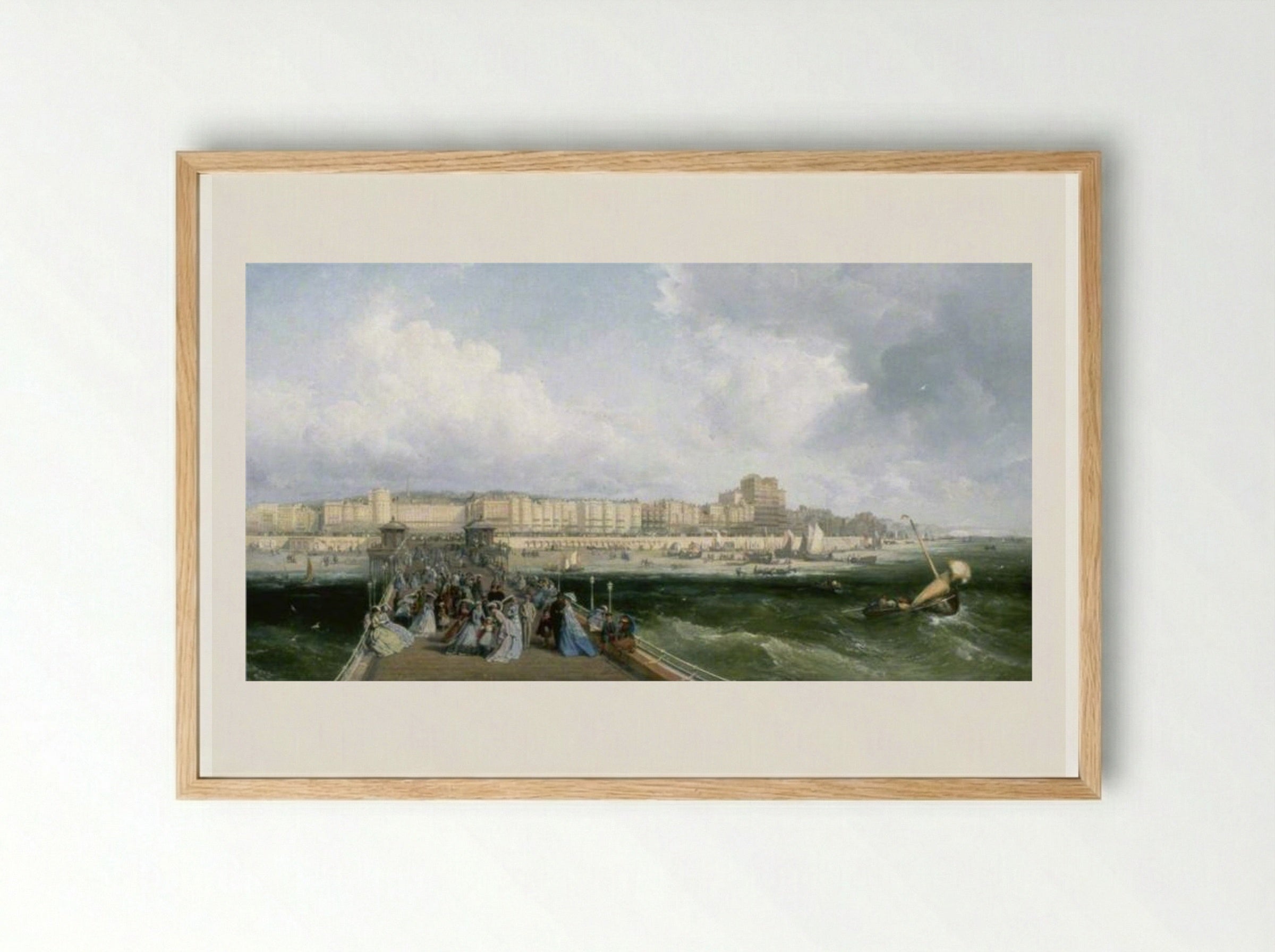 Brighton, East Sussex, from the West Pier - James Webb - Framed Print Wood