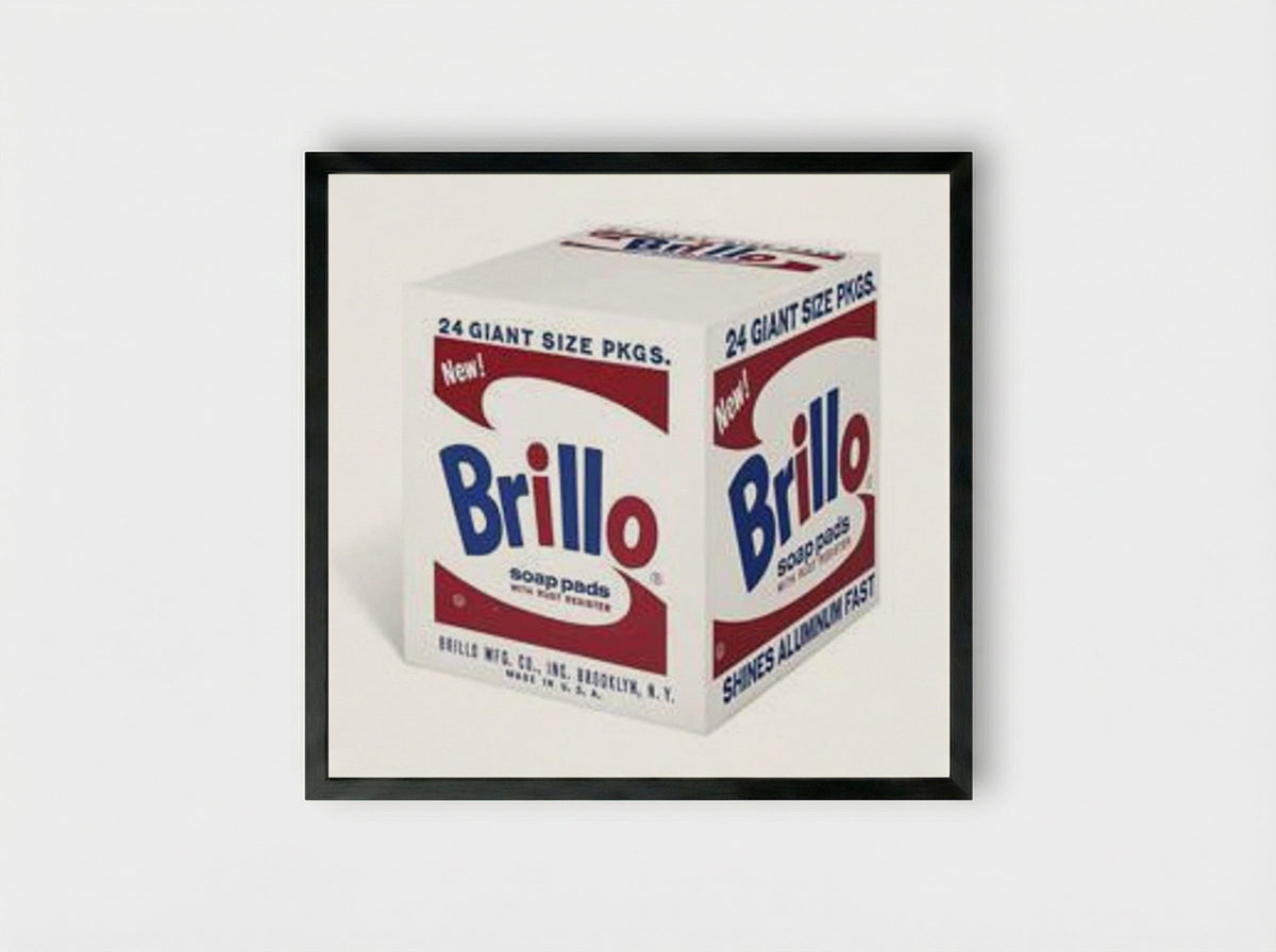Brillo Box - Andy Warhol - Framed Print Black
