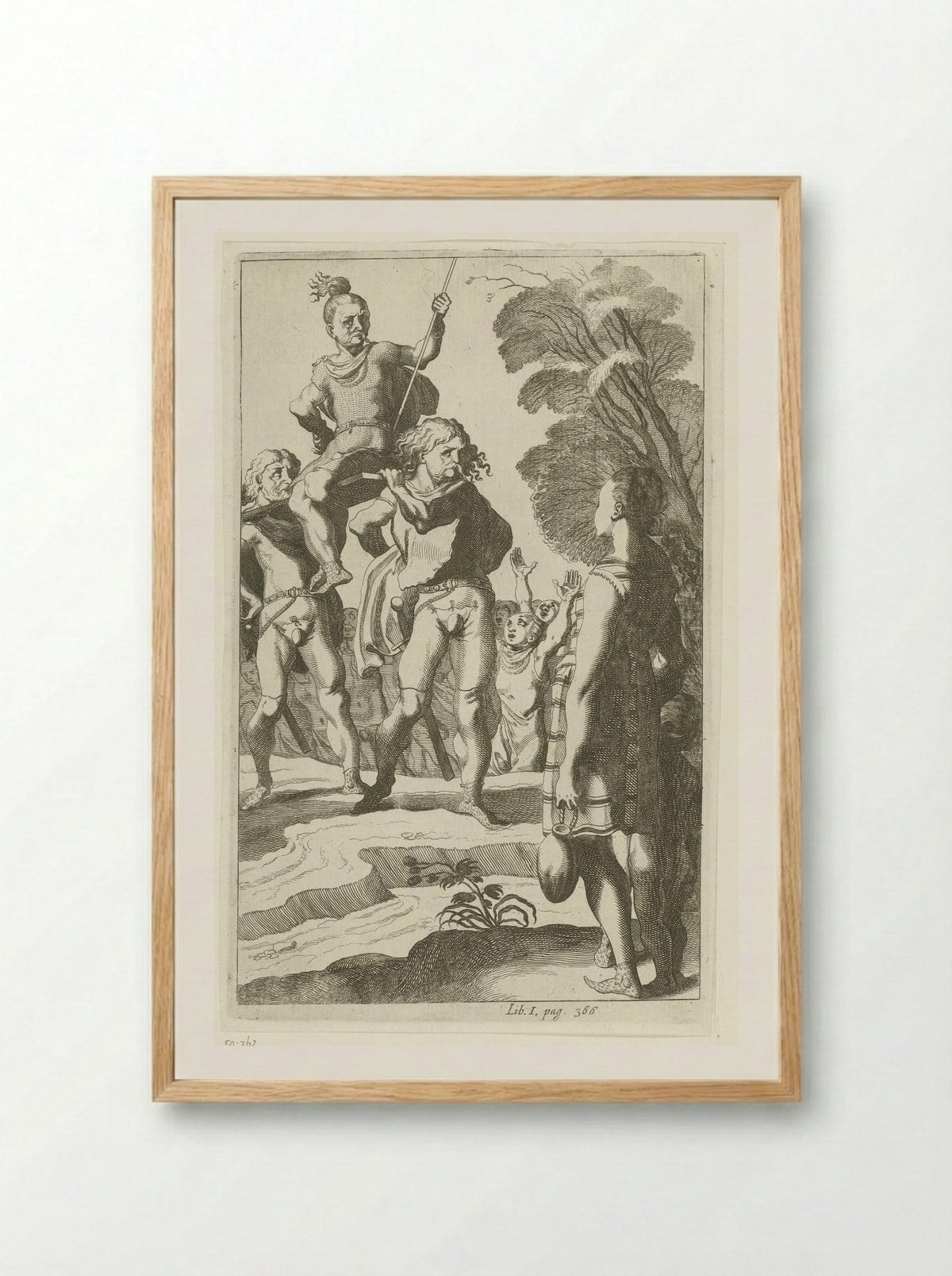 Brinio Raised on a Shield - Simon Frisius - Framed Print Wood