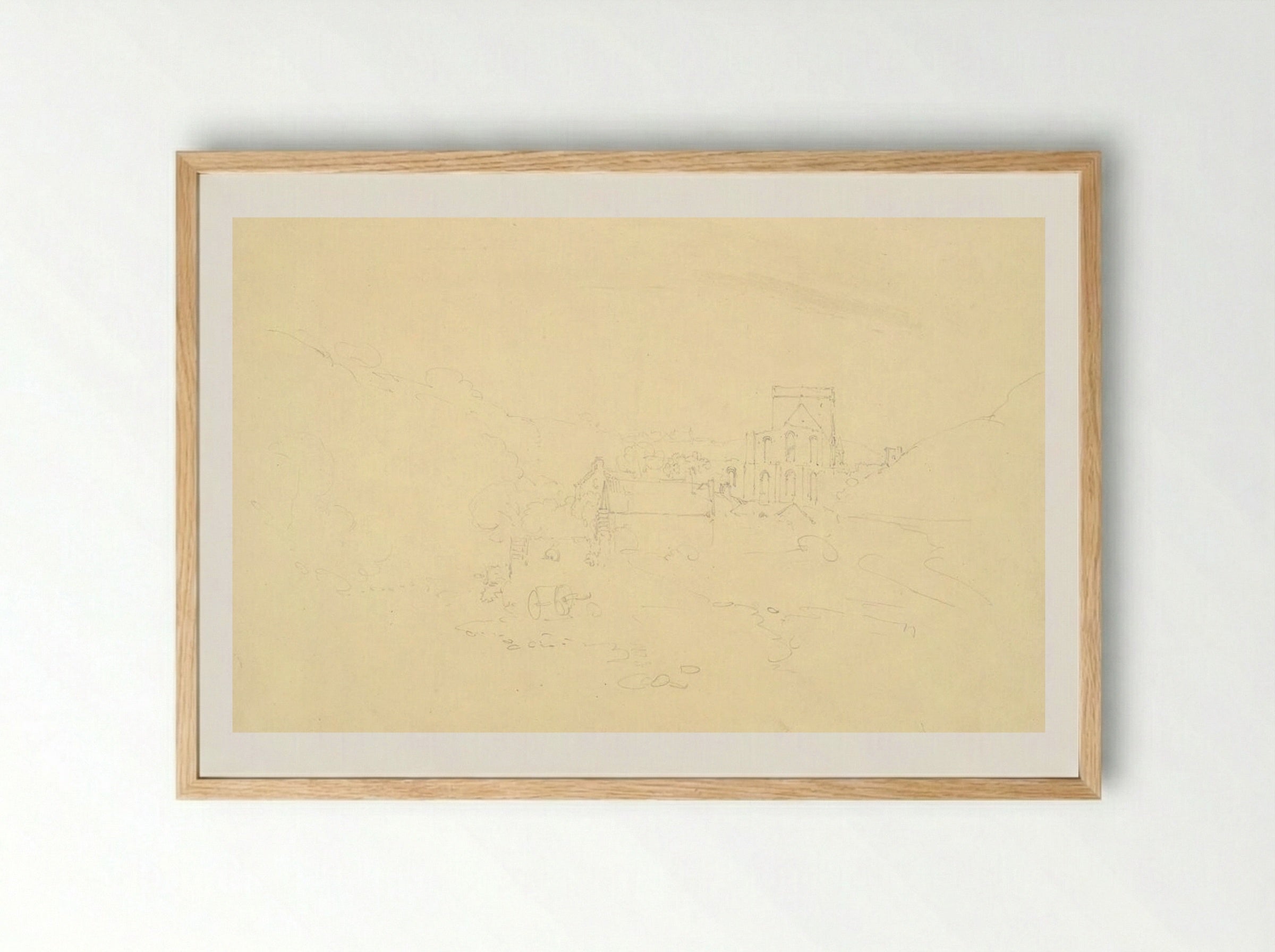 Brinkburn Priory, Northumberland - Joseph Mallord William Turner - Framed Print Wood