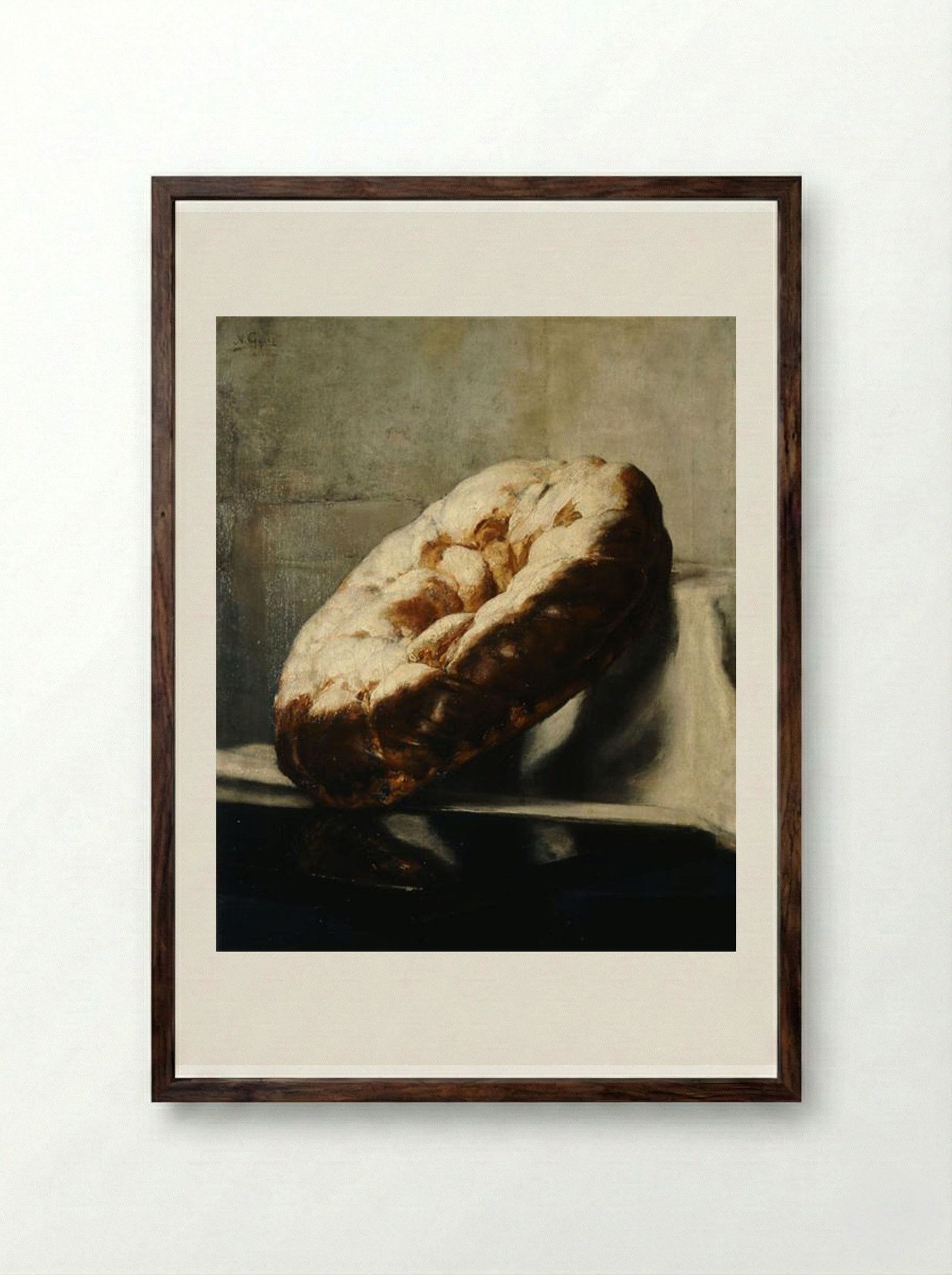 Brioche - Nikolaos Gyzis - Framed Print Dark Wood