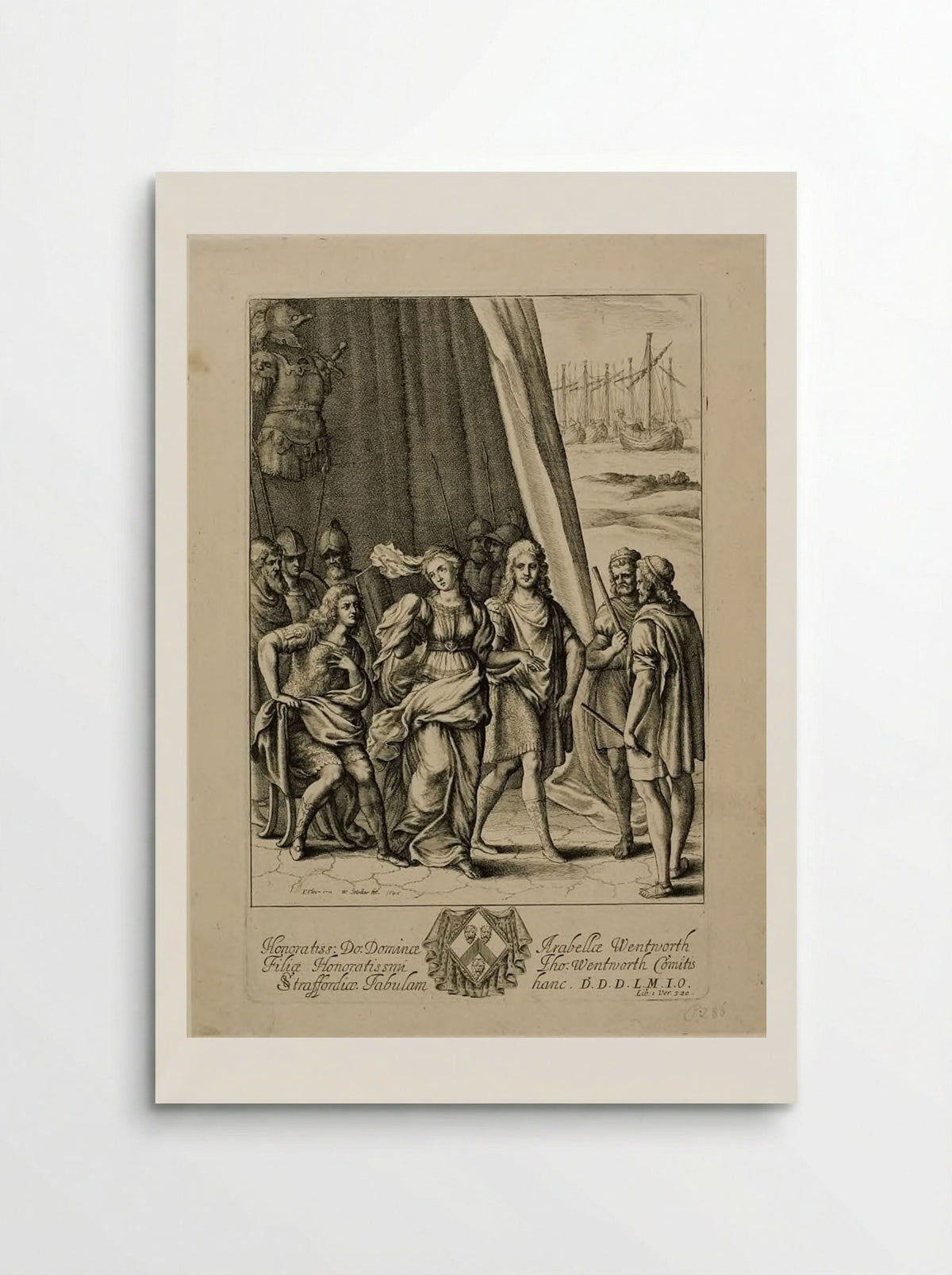Briseis and Achilles - Wenceslaus Hollar - Poster