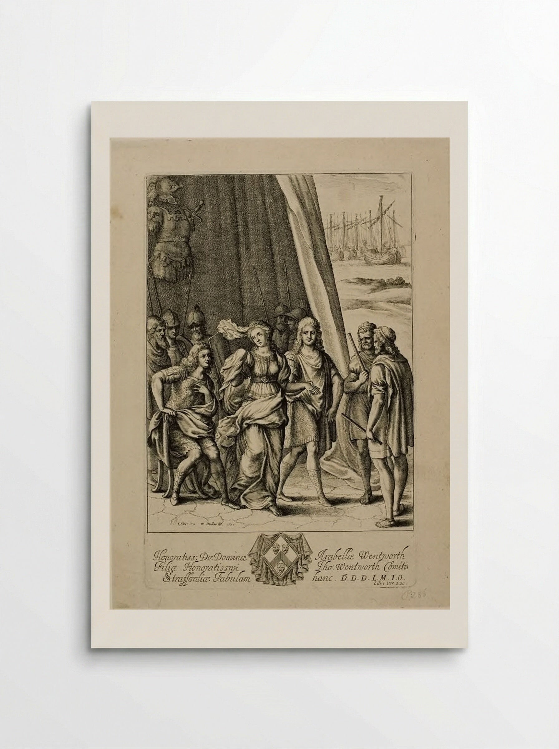 Briseis and Achilles - Wenceslaus Hollar - Poster