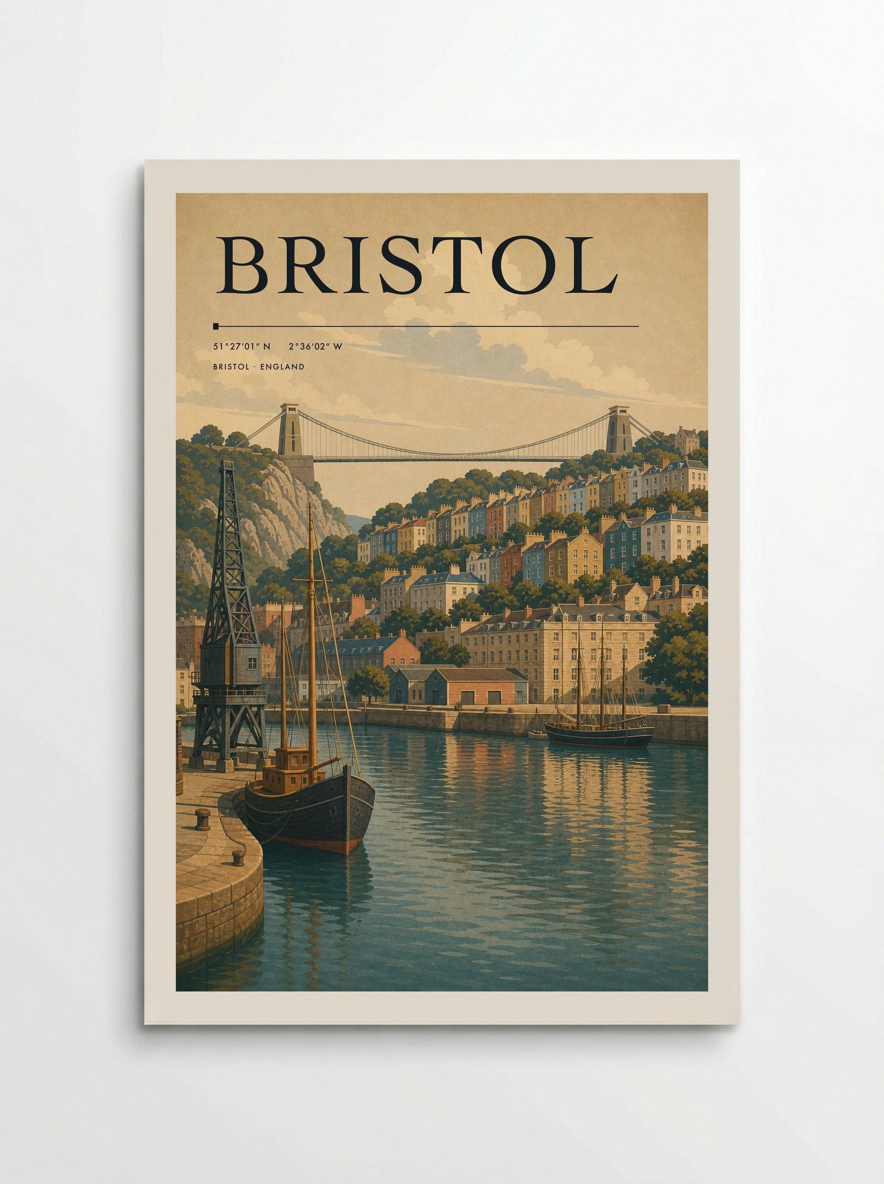 Bristol England Travel Poster - Poster