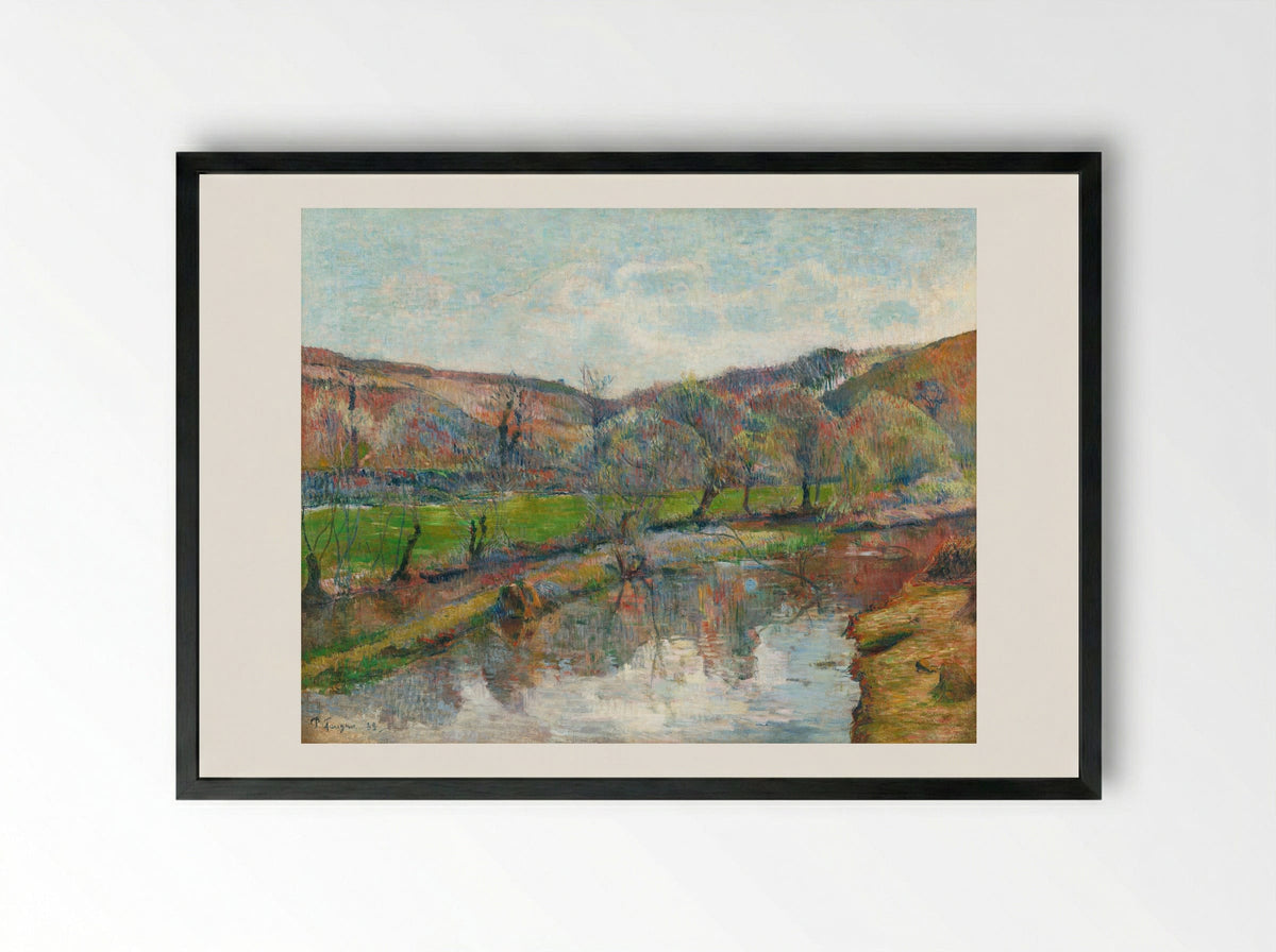 Brittany Landscape - Paul Gauguin - Framed Print Black